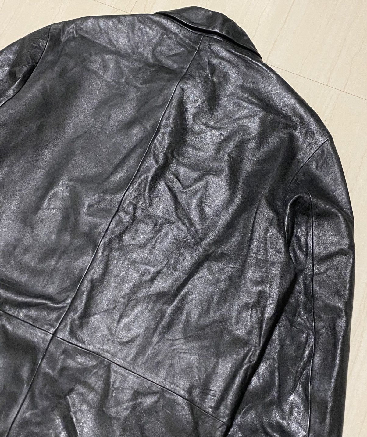 Balenciaga Balenciaga - 1997 Leather Zip-up Jacket Size US L / EU 52-54 / 3 - 12 Thumbnail