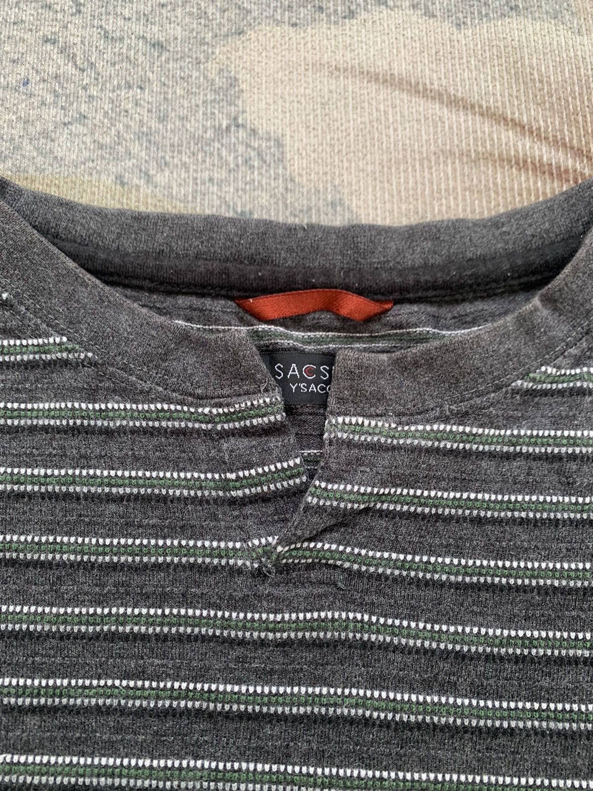 Yohji Yamamoto Sacsny Y'saccs Yohji Yamamoto Stripes Tee Size US L / EU 52-54 / 3 - 5 Thumbnail