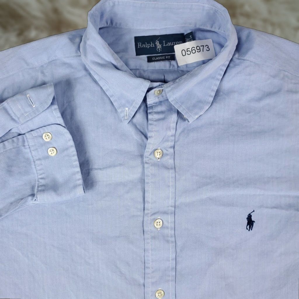 Ralph Lauren Ralph Lauren Dress Shirt Mens Size 17 Blue Long Sleeve Button Down Classic Size 46R - 1 Thumbnail