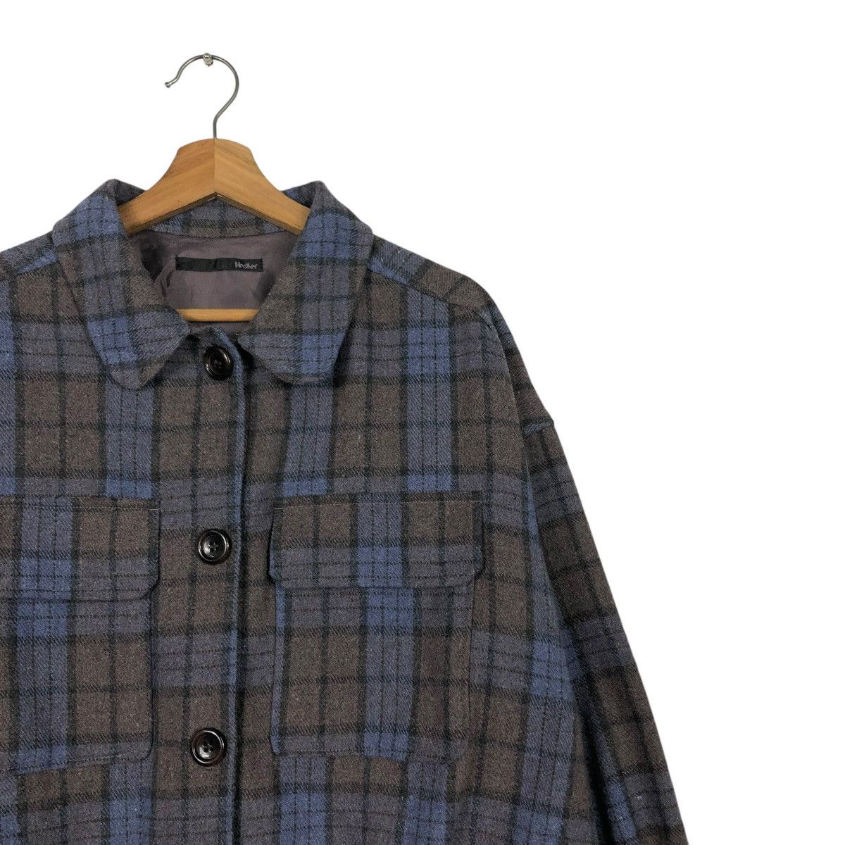 Flannel 🔥VINTAGE FLANNEL JACKET HEATHER TARTAN DESIGN ISSEY MIYAKE Size US M / EU 48-50 / 2 - 8 Thumbnail