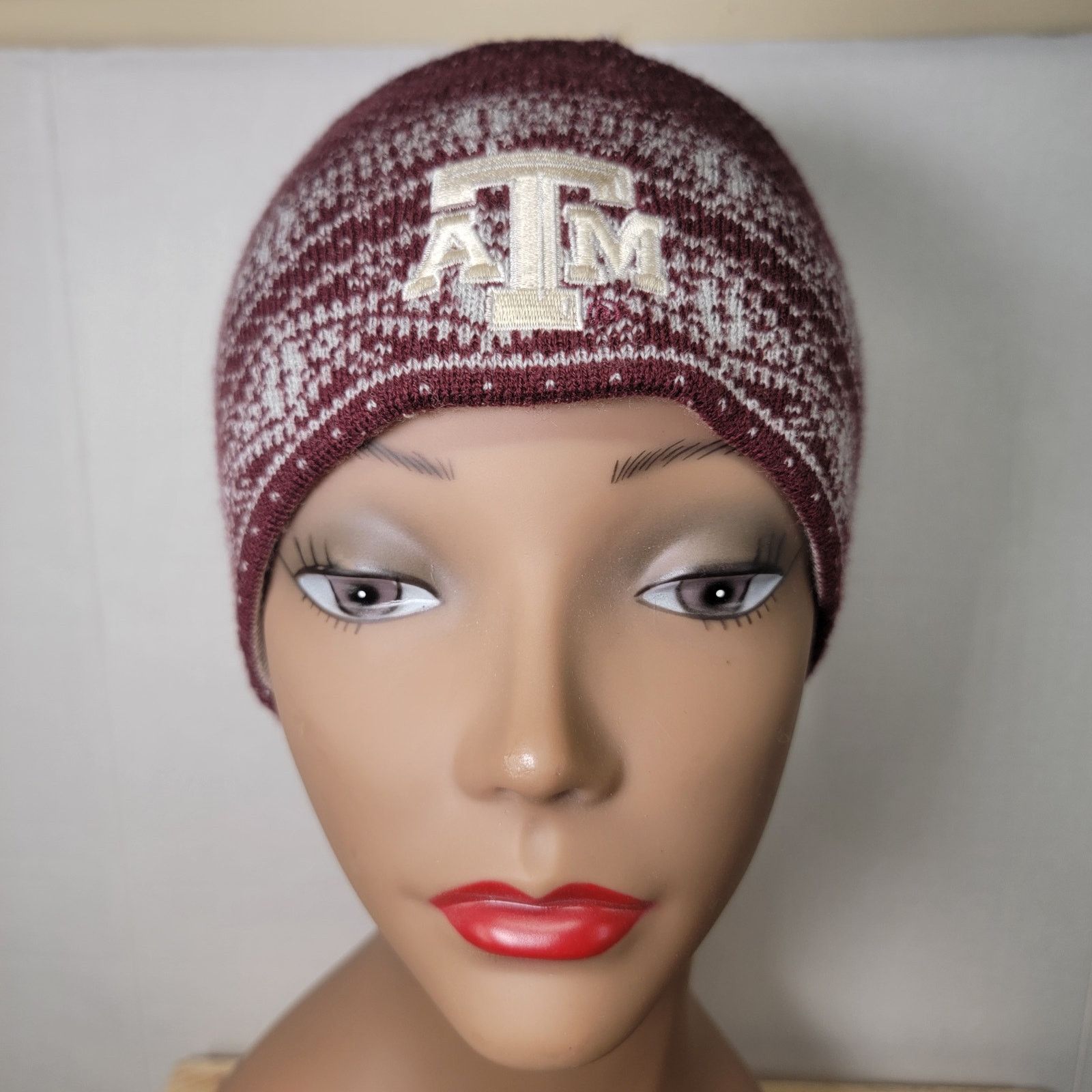 Adidas Adidas Texas A&M Maroon & Cream Knit Reversable Beanie Size ONE SIZE - 8 Thumbnail