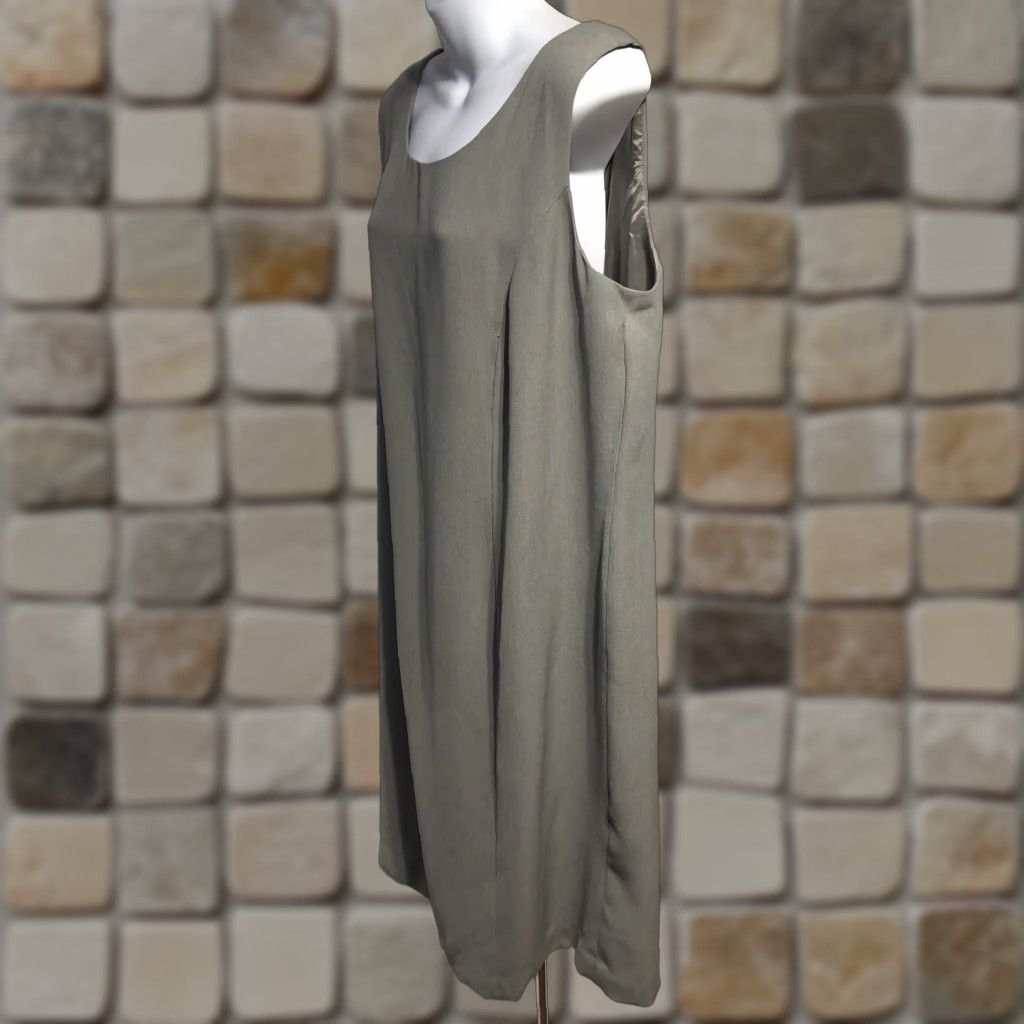 Charter Club Charter Club Sleeveless Sheath Midi Dress 16W Gray Lined Slit  Career Work | Grailed