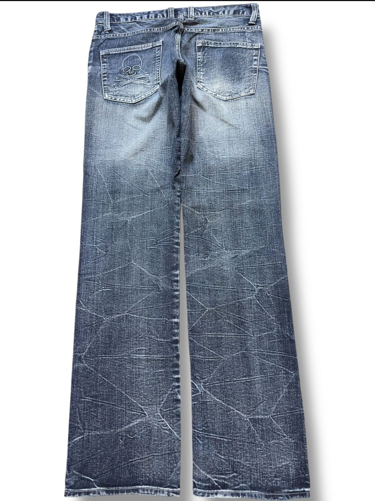 POST ARCHIVE FACTION (PAF) Vintage Root Three Styles Skulls Hints Distressed Denim Size US 33 - 7 Thumbnail