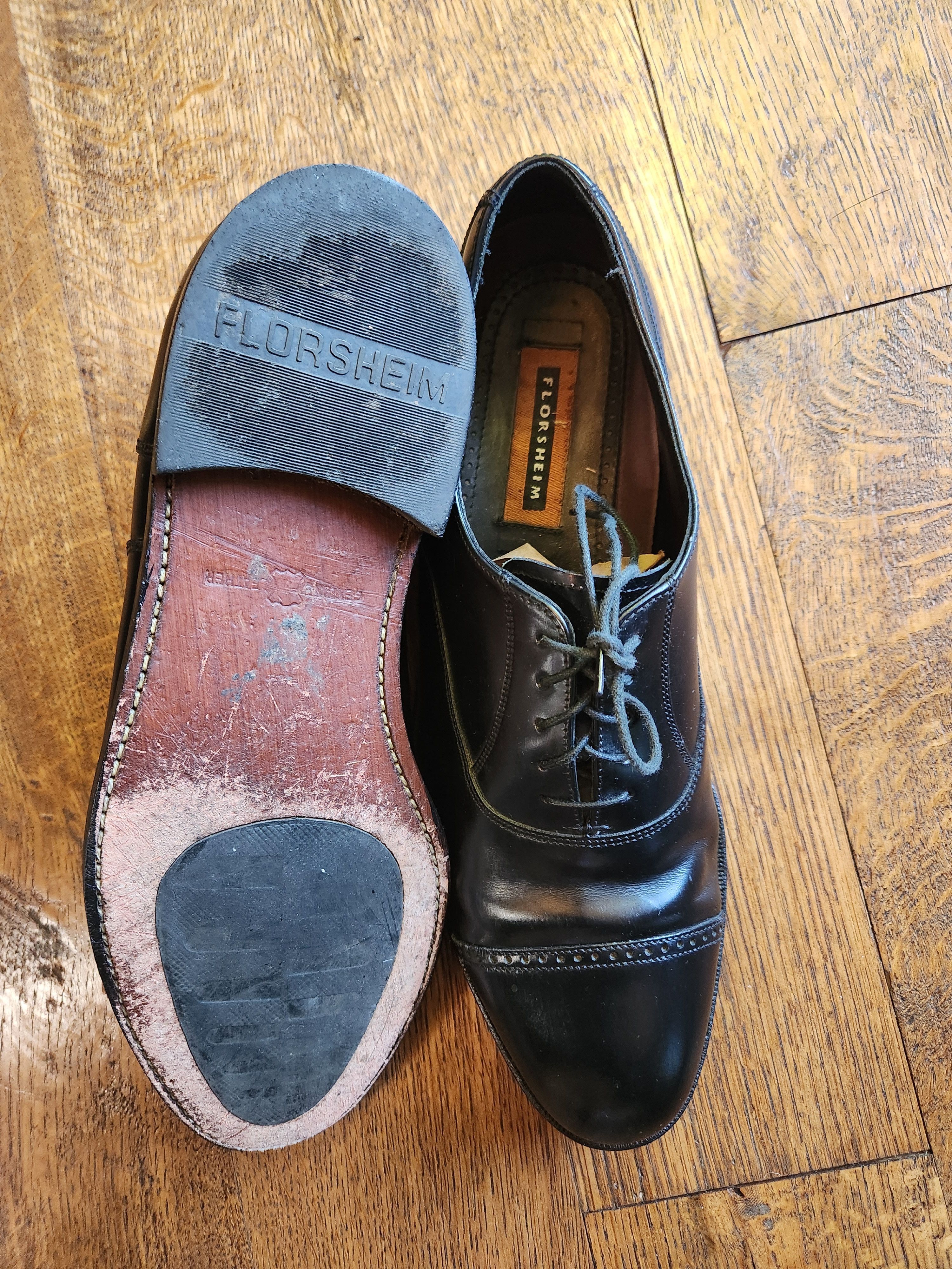 Florsheim Fransico 100% Leather Cap Toe Lace-Up Oxfords Size US 12 / EU 45 - 4 Thumbnail