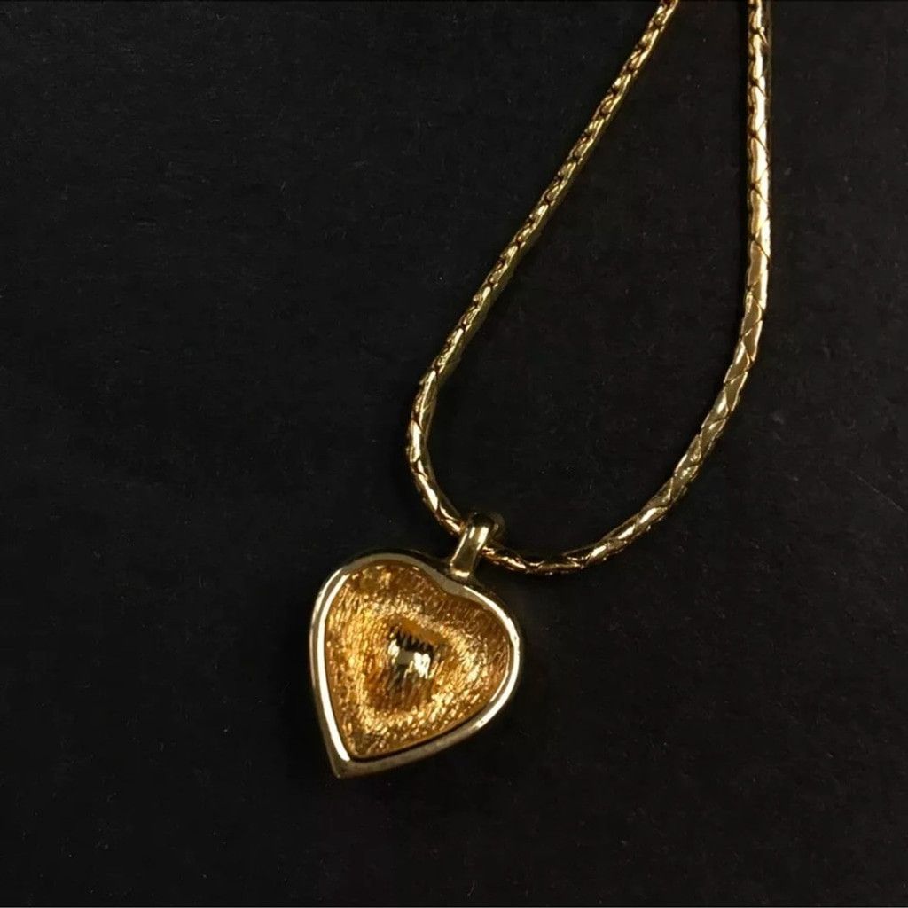 Dior Christian Dior heart with crystal rhinestones necklace Size ONE SIZE - 5 Thumbnail