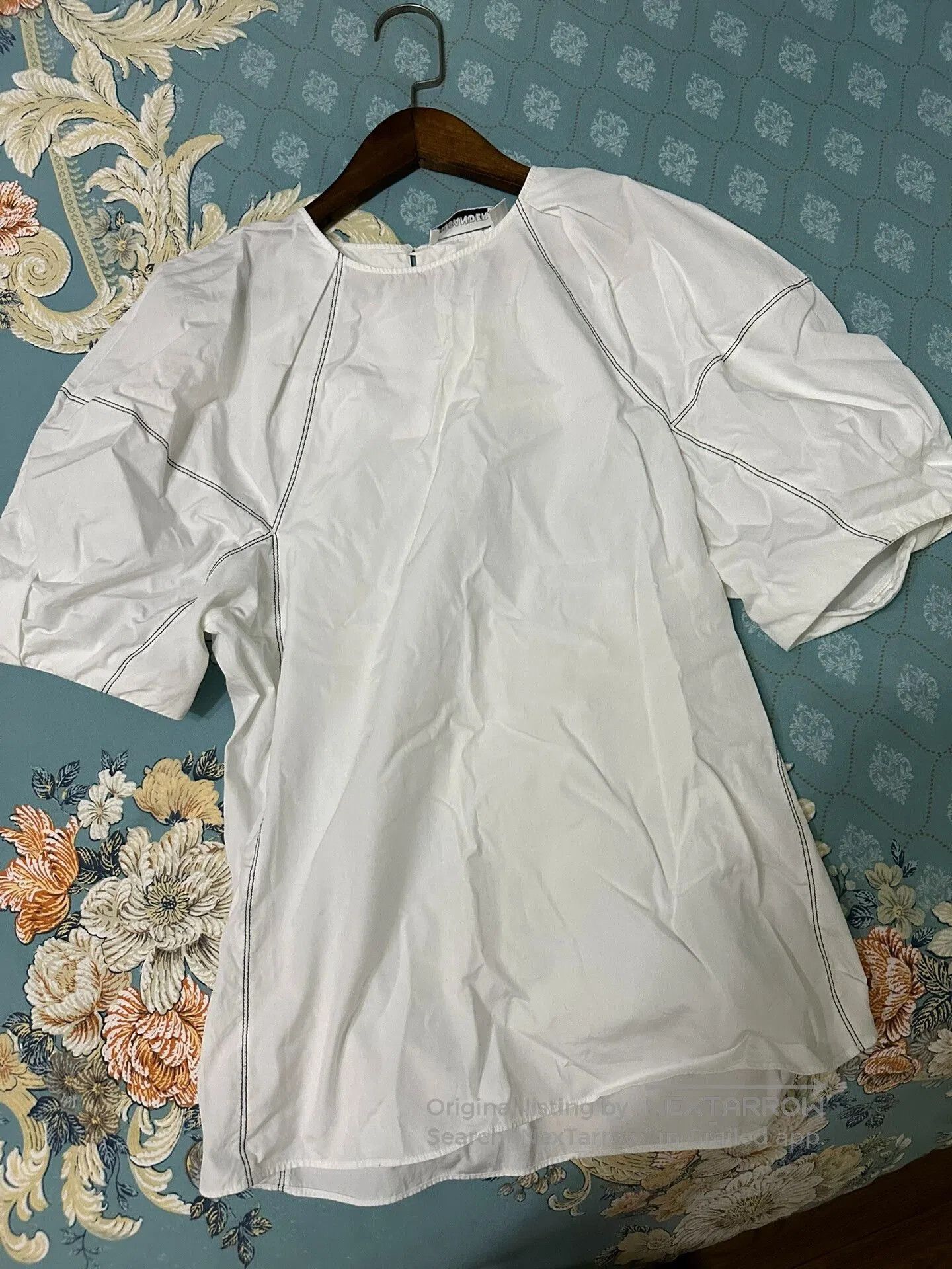 Jil Sander Jil Sander Short Sleeve Top with Puff Sleeves. Size M / US 6-8 / IT 42-44 - 2 Thumbnail