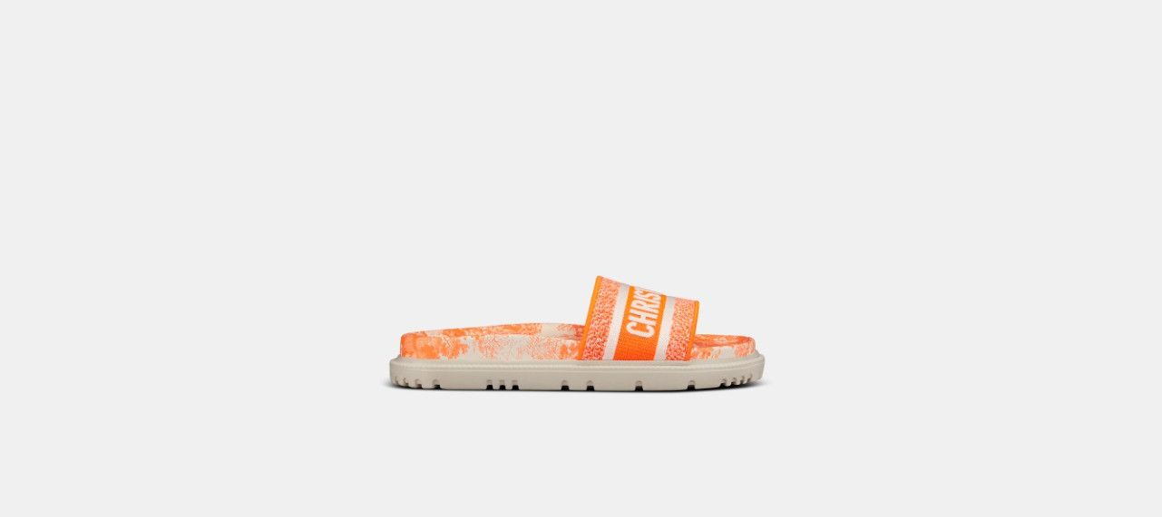 Dior o1w1db10724 Dway Slides in Orange/White Size US 7 / IT 37 - 1 Thumbnail