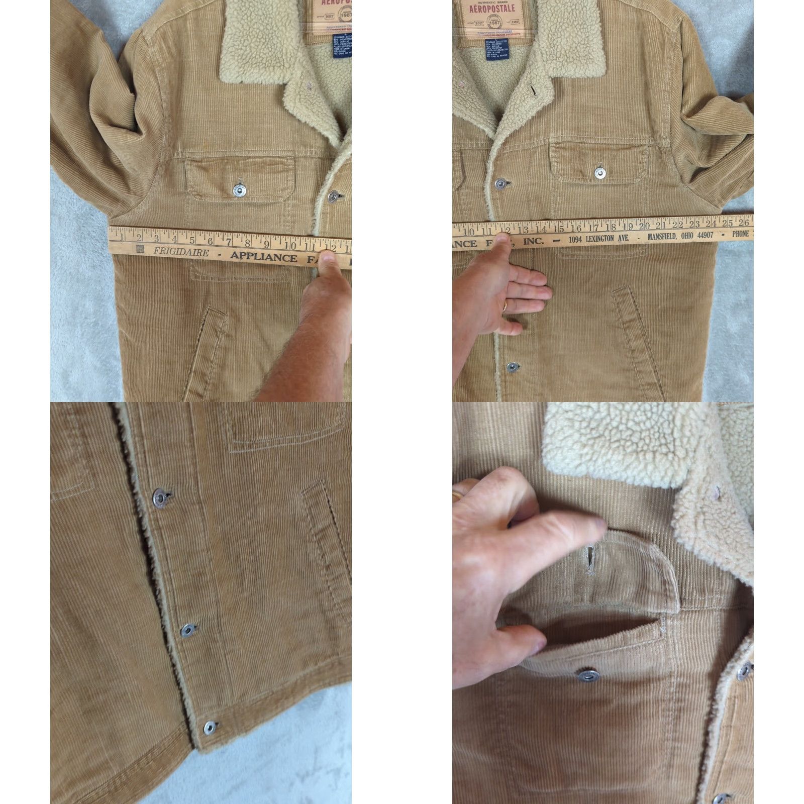 Vintage VINTAGE Aeropostale Jacket Mens L Brown Corduroy Sherpa Lined Trucker Jacket Size US L / EU 52-54 / 3 - 9 Thumbnail