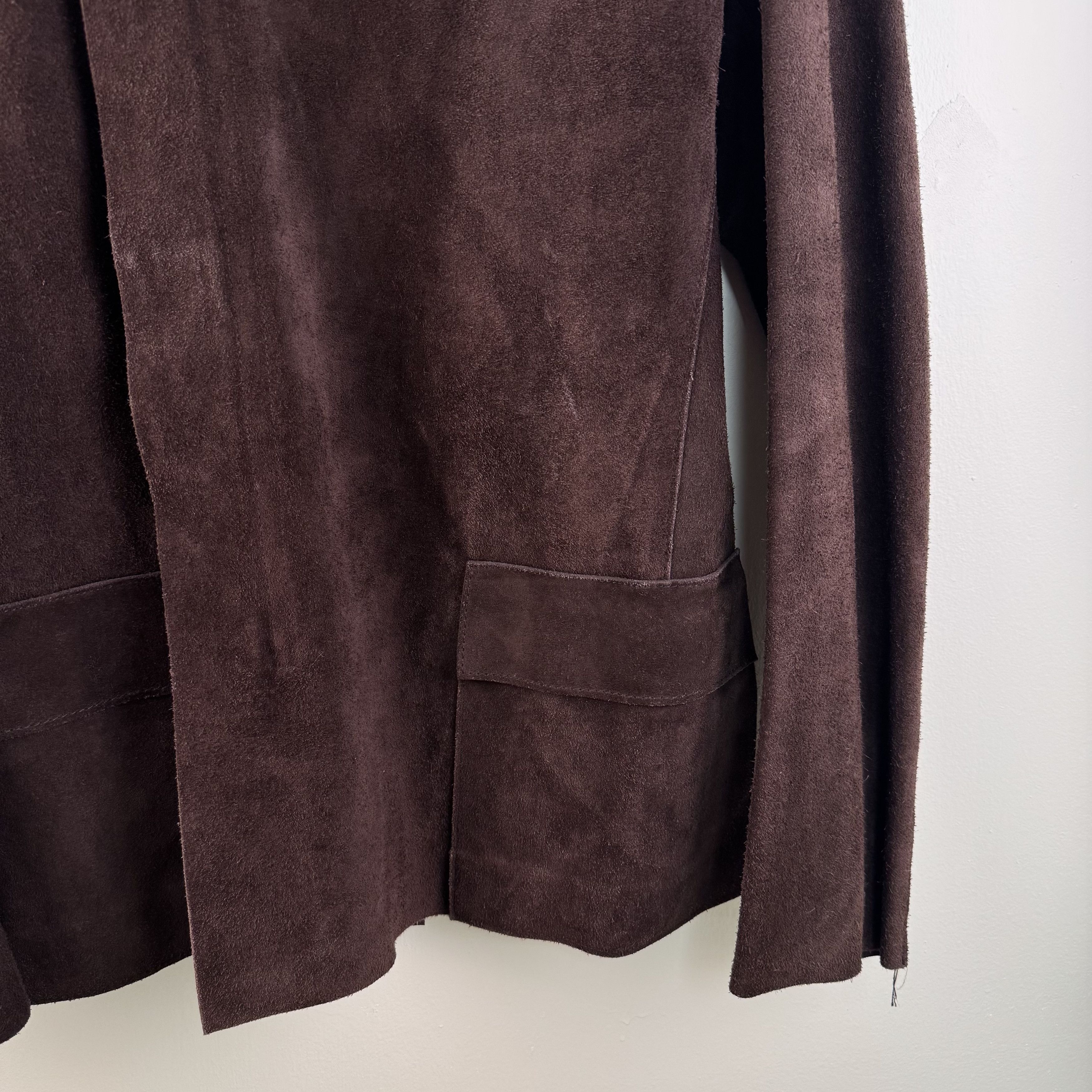 Yves Saint Laurent Yves Saint Laurent Rive Gauche Suede Jacket Size L / US 10 / IT 46 - 6 Thumbnail