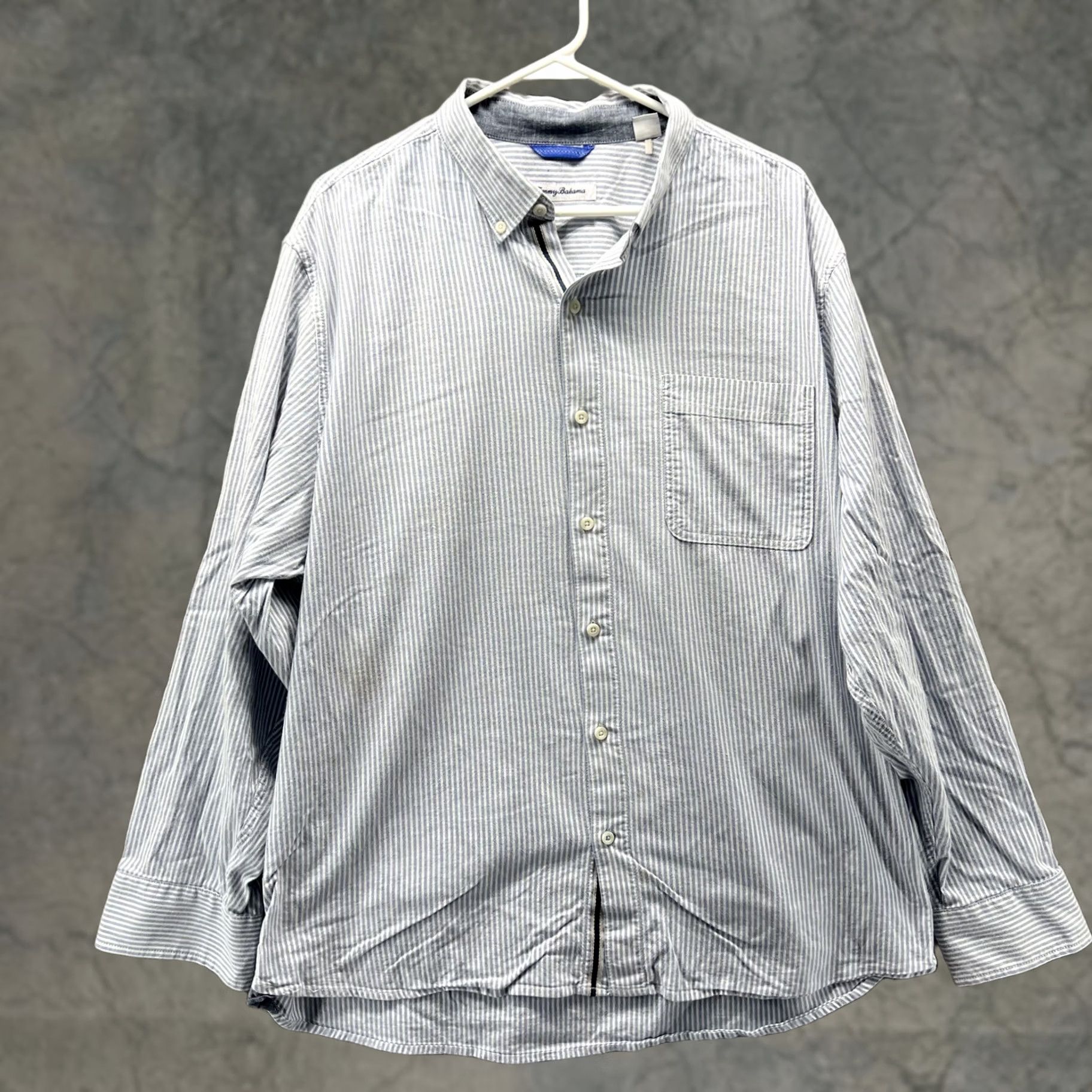 Tommy Bahama VINTAGE Tommy Bahama Shirt Mens XL Blue White Striped Button Down Long Sleeve Casual Size US XL / EU 56 / 4 - 1 Thumbnail