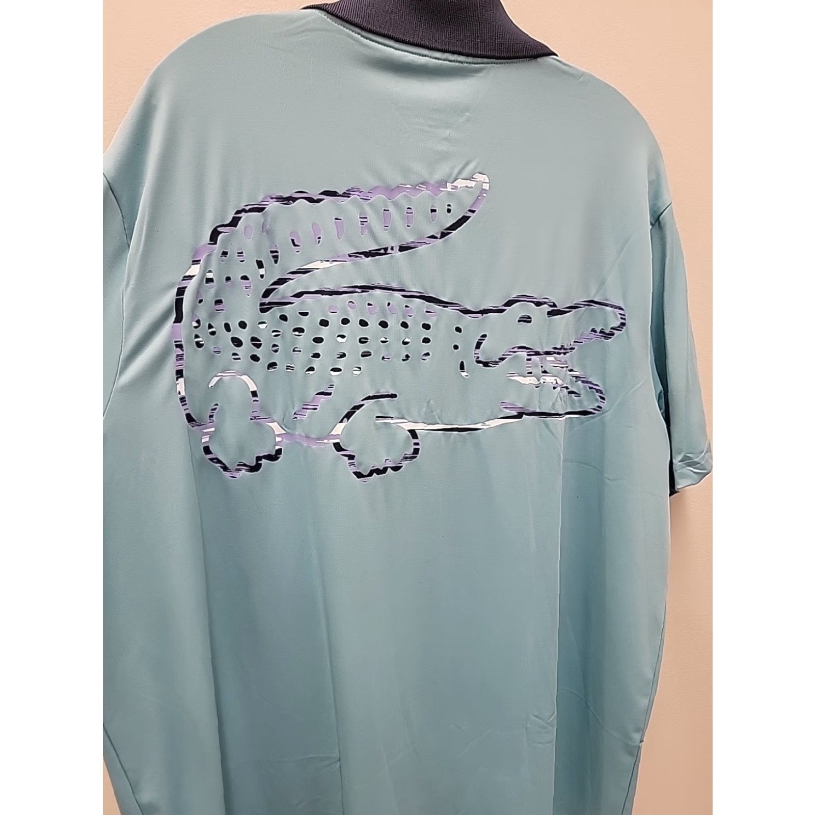 Lacoste VINTAGE Lacoste Polo Shirt Mens 3XL Short Sleeve Miami Open Tennis Gator NWT Blue Slimming Easy Care Size US XXL / EU 58 / 5 - 7 Thumbnail
