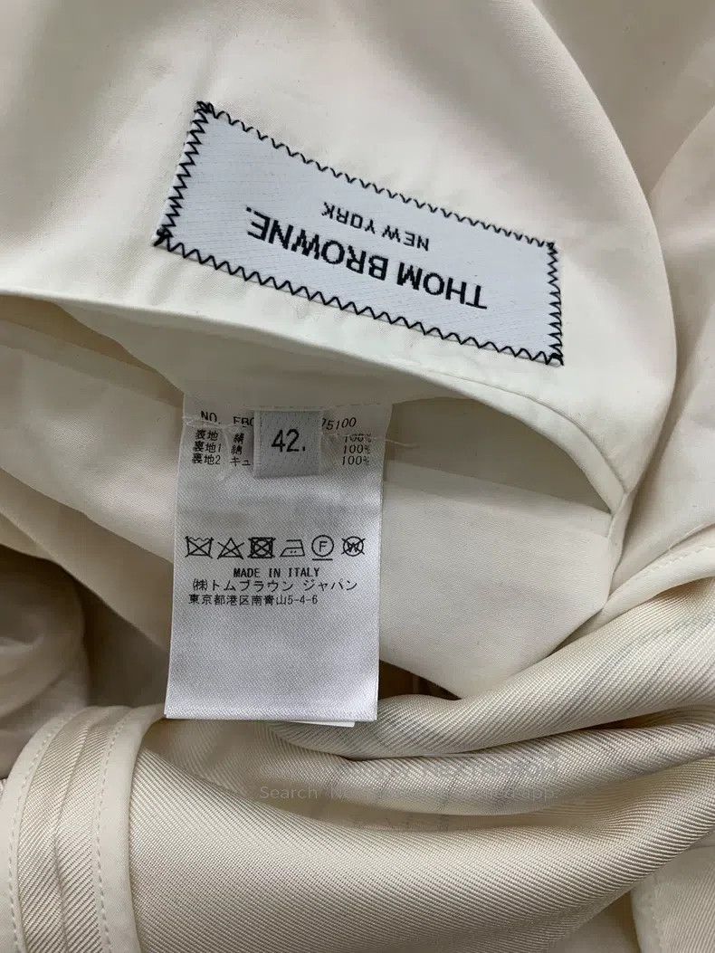 Thom Browne Thom Browne White Printed Jacket Size US XS / EU 42 / 0 - 5 Thumbnail