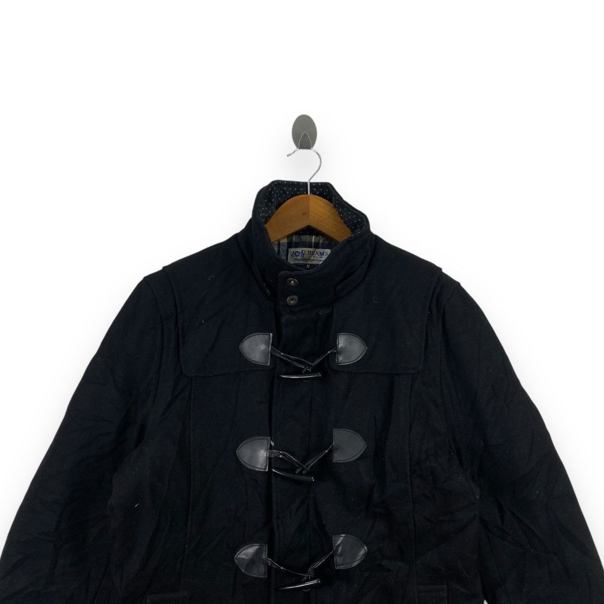 Beams Plus BEAMS PLUS JAPAN Black Duffle Jacket Quilted Plaid Lining Size M / US 6-8 / IT 42-44 - 2 Thumbnail