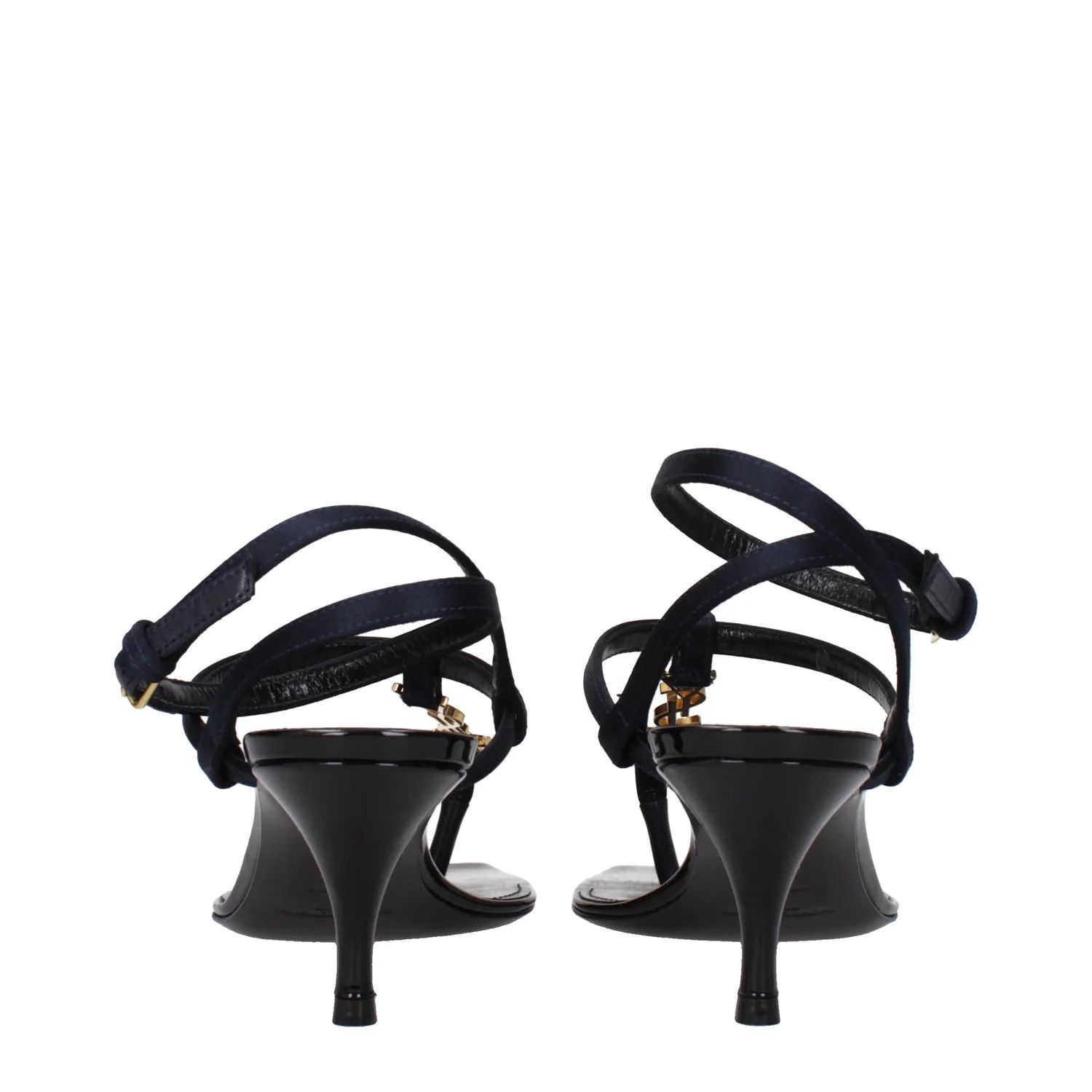 Saint Laurent Paris ob1o1e1124 Satin Flip Flops in Navy Blue Size US 6 / IT 36 - 5 Thumbnail