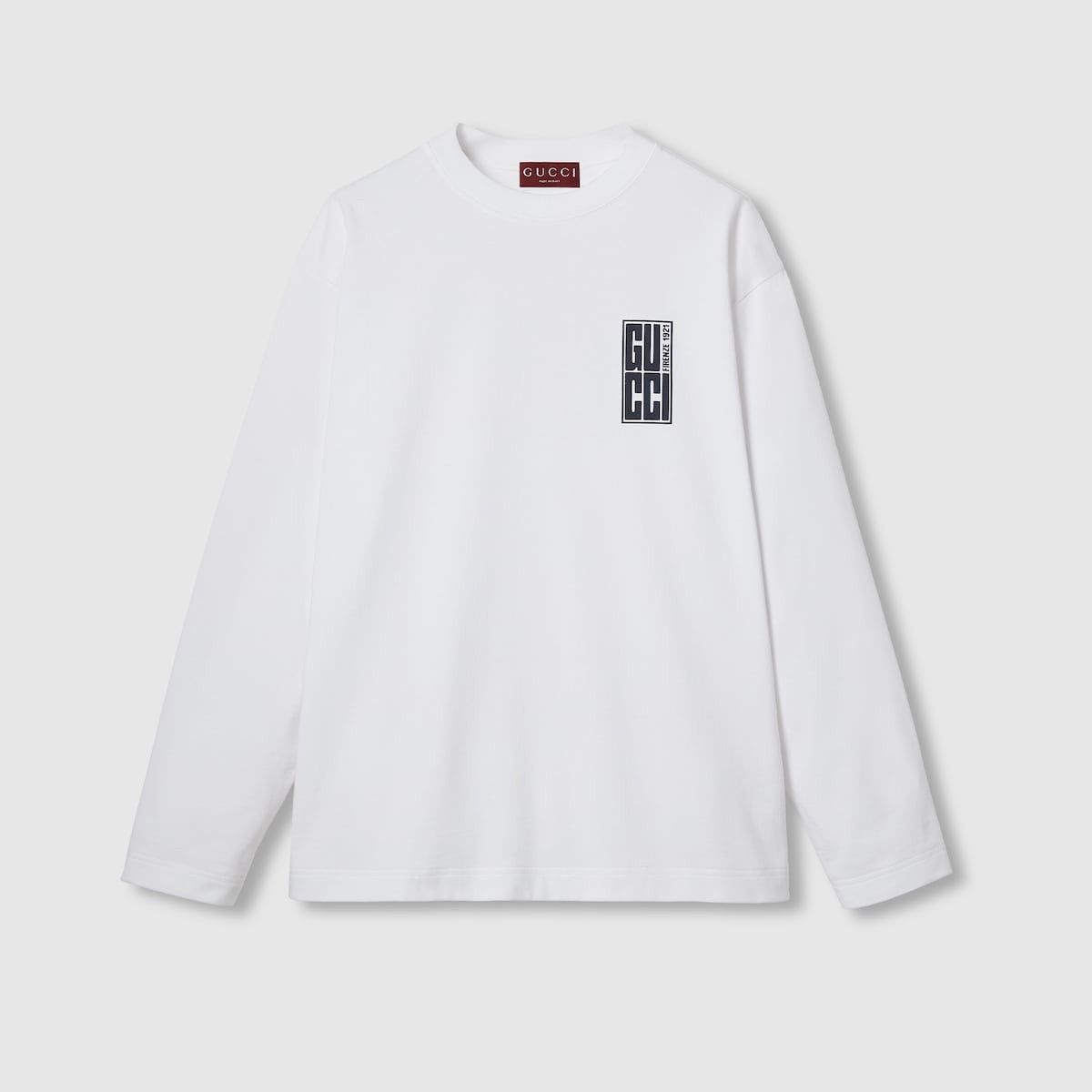 Gucci o1s1wg110925 Cotton Jersey T-Shirt With Gucci Print in White Size US XXL / EU 58 / 5 - 1 Thumbnail