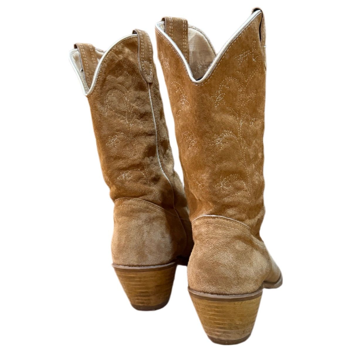 Vintage suede cowboy boots Size US 7 / IT 37 - 2 Thumbnail