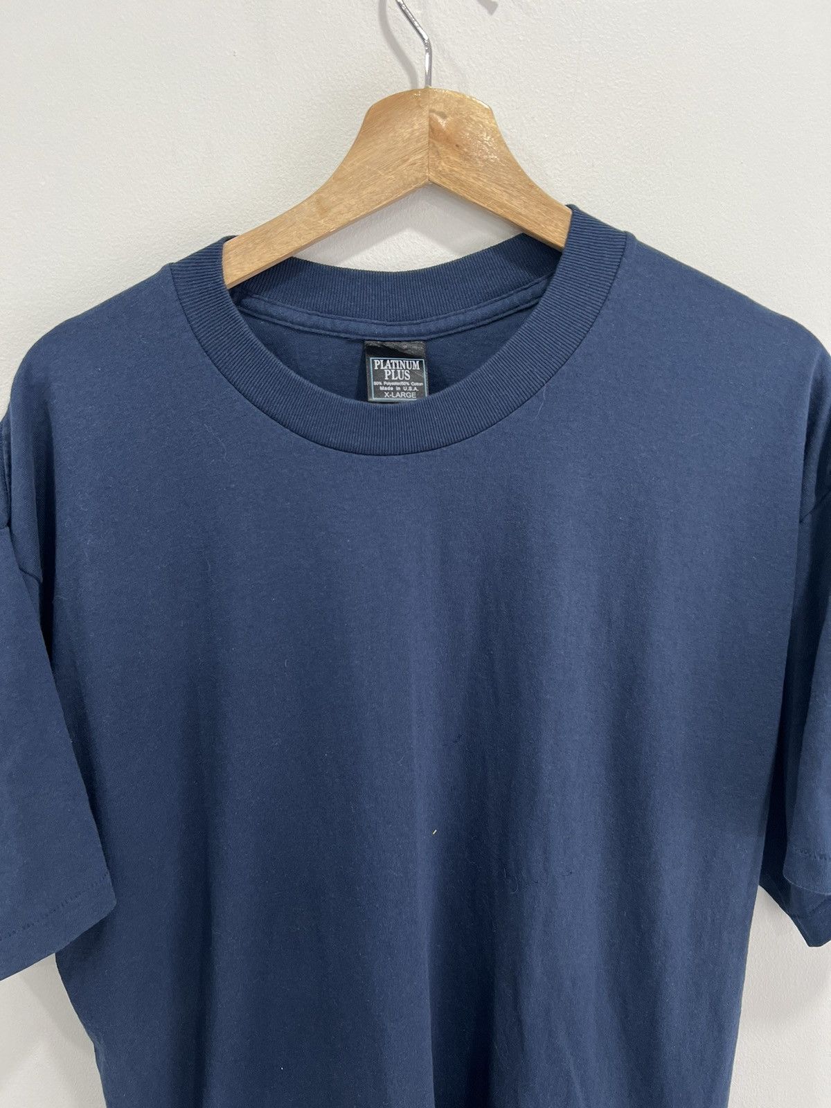Japanese Brand Vintage 90s Blank Tee Shirt single stitched Size US XL / EU 56 / 4 - 3 Thumbnail