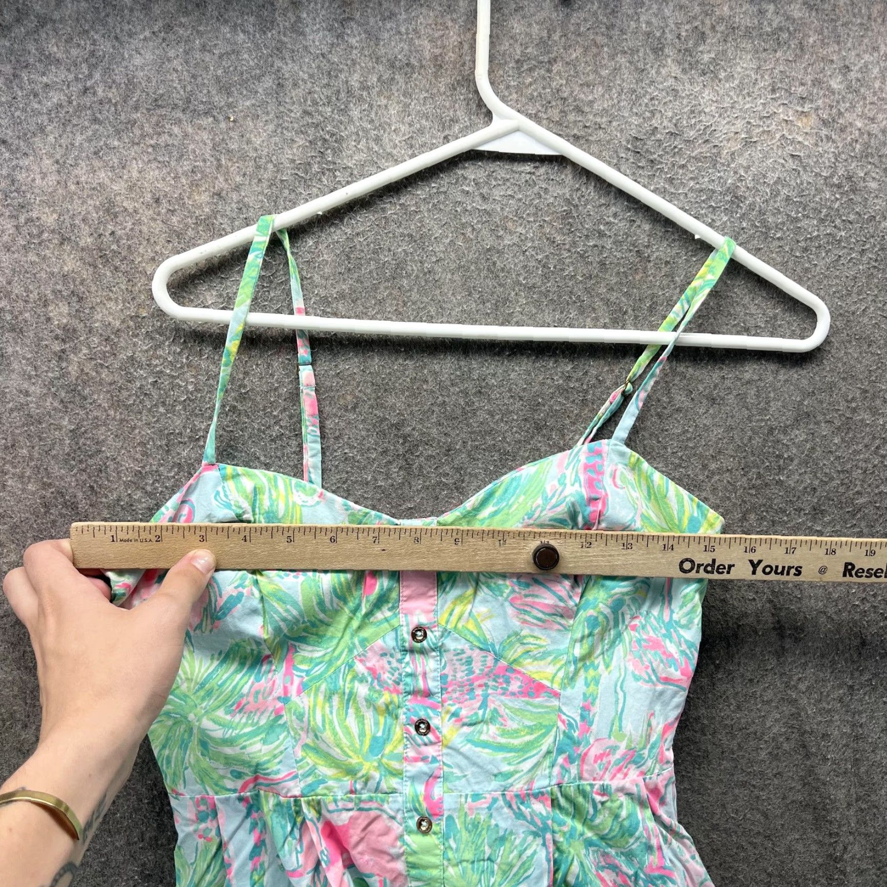 Lilly Pulitzer Lilly Pulitzer Dress Womens 2 Multicolor Flamingo Floral Button Sundress Mini Dress Size XS / US 0-2 / IT 36-38 - 6 Thumbnail