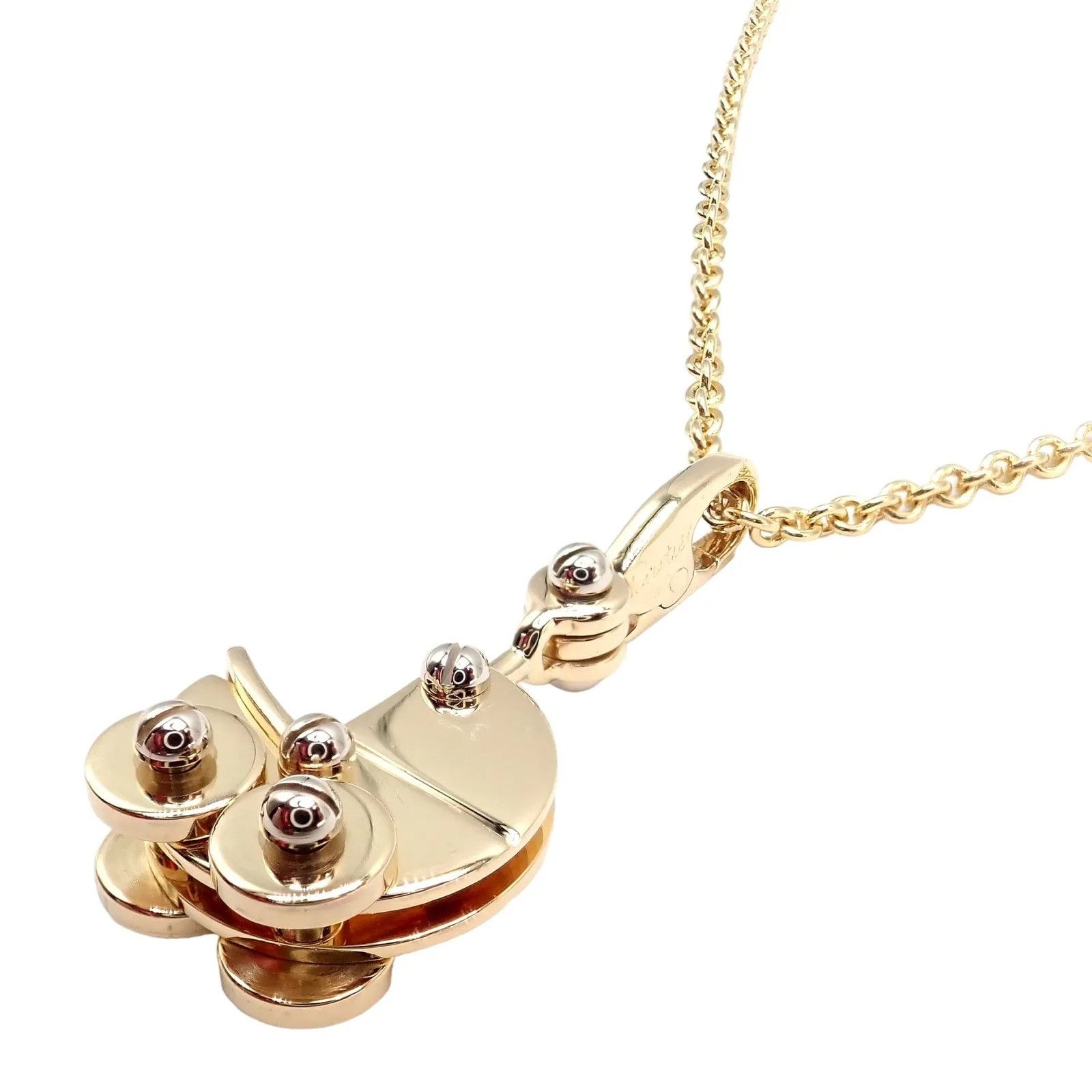 image of Cartier 18K Yellow Gold Baby Stroller Charm Pendant Necklace, Women's