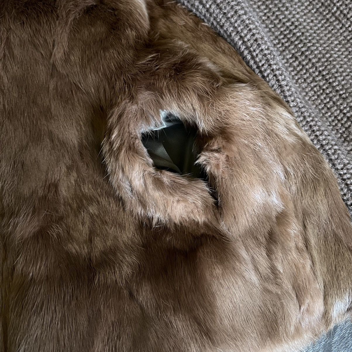 Vintage Vintage 90s Pure Rabbit Fur Wool Sweater Zip Jacket & Scarf Size L / US 10 / IT 46 - 5 Thumbnail