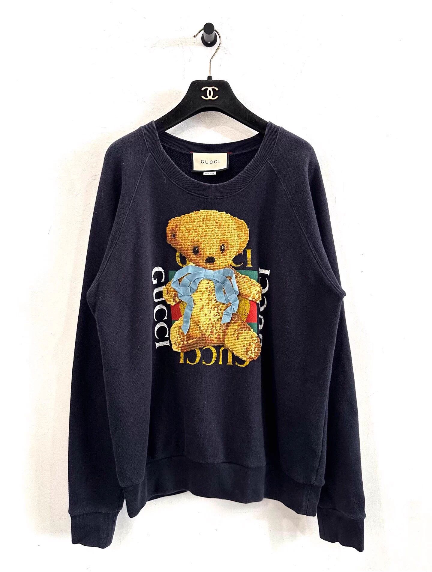 Gucci Gucci Teddy Bear Embroidered Logo Black LS Sweatshirt Size US XS / EU 42 / 0 - 1 Thumbnail