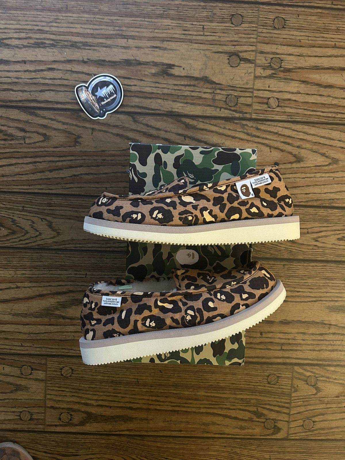 Bape × Suicoke Bape x Suicoke Leopard Camo Fuzzy Slip Ons Size US 9 / EU 42 - 5 Thumbnail
