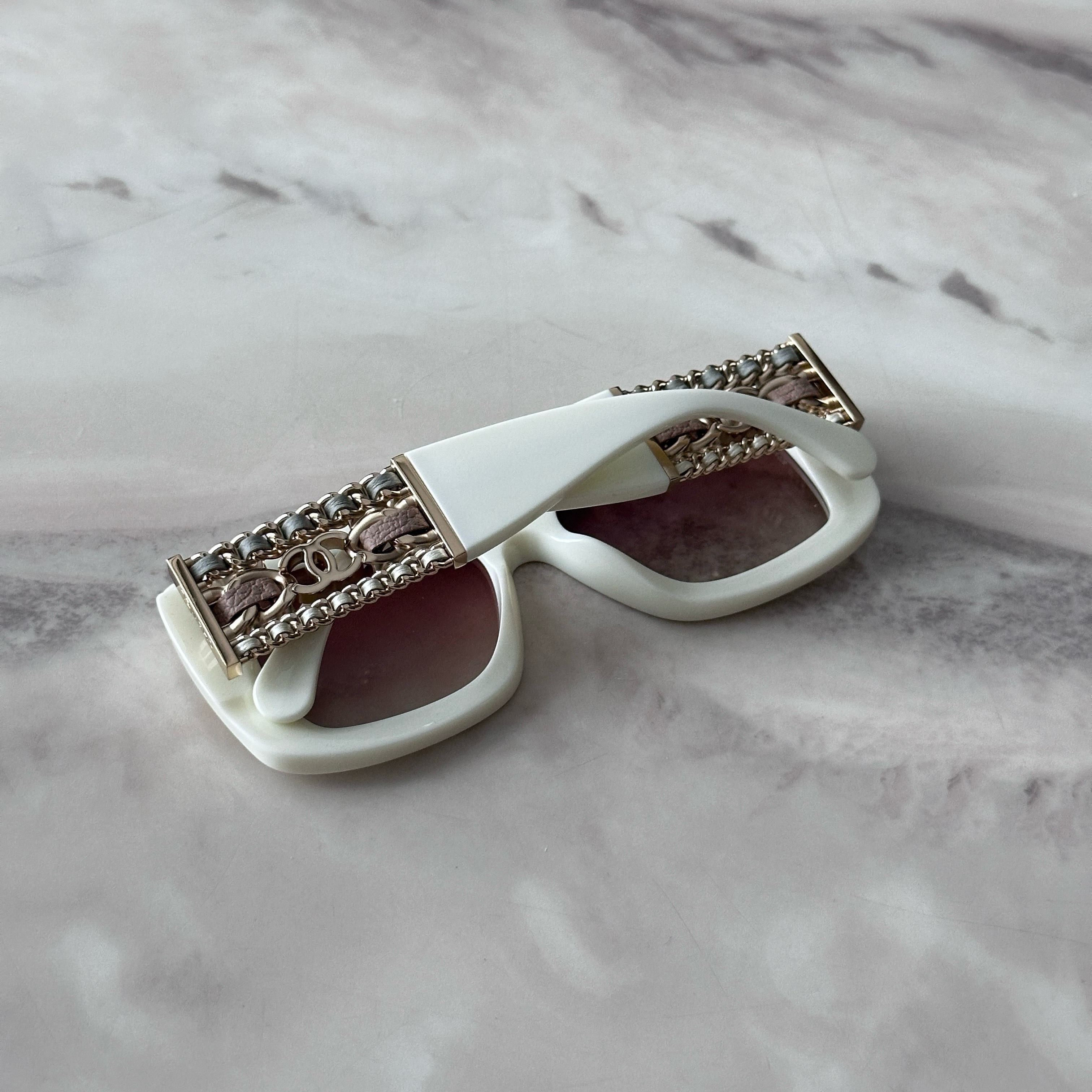 Chanel CHANEL 0CH5535Q 125513 WHITE BROWN Size ONE SIZE - 5 Thumbnail