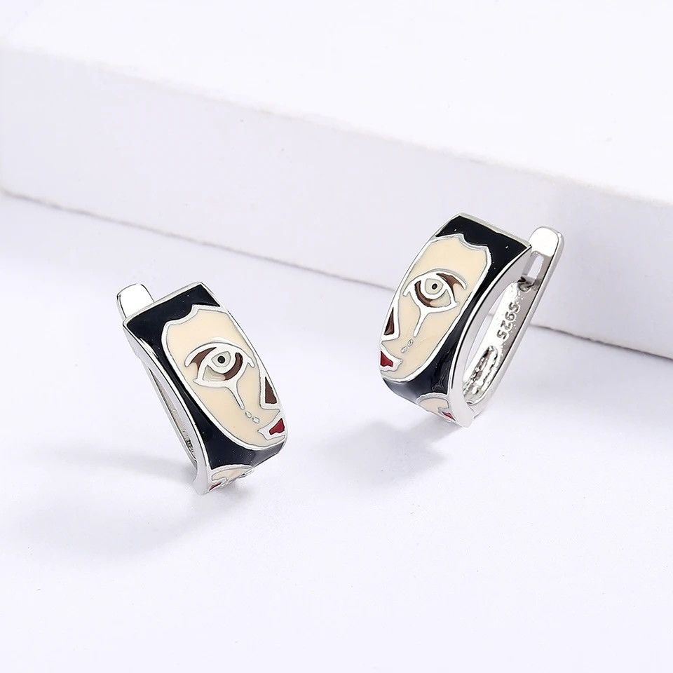 Jewelry × Vintage Horror Exaggerated Face Earrings 😱 Size ONE SIZE - 2 Thumbnail