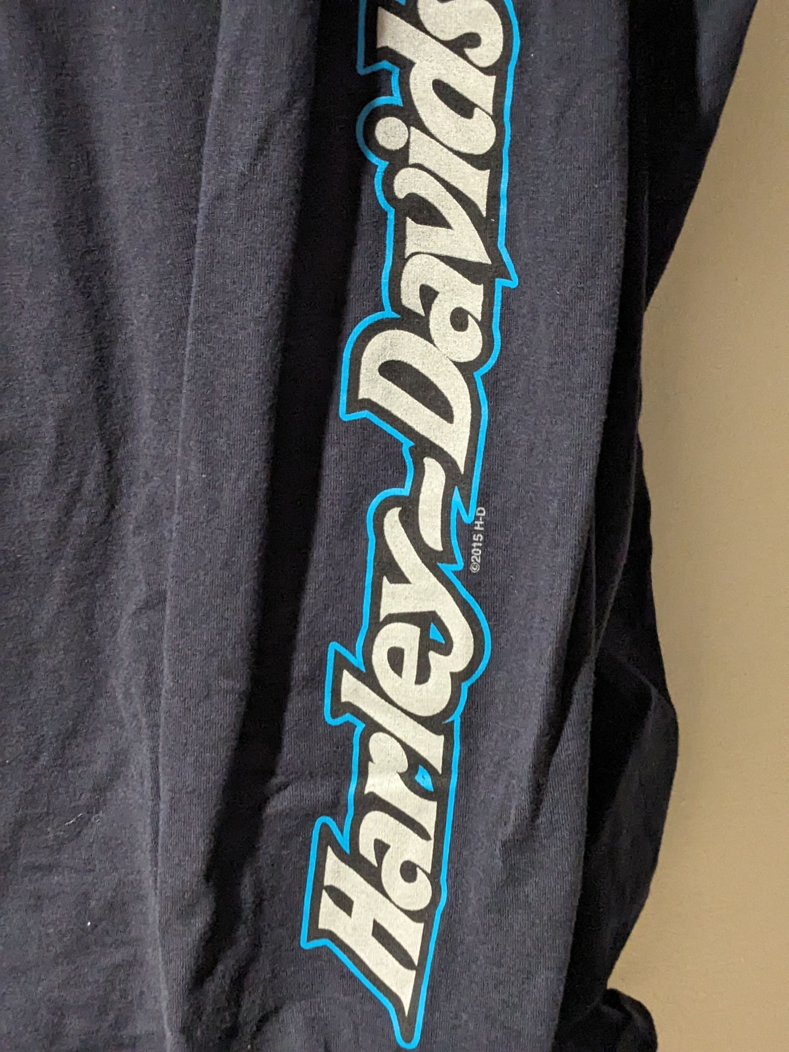Harley Davidson × Vintage Vintage 2015 Harley Davidson Motorcycle Flames Long Sleeve Size US L / EU 52-54 / 3 - 4 Thumbnail