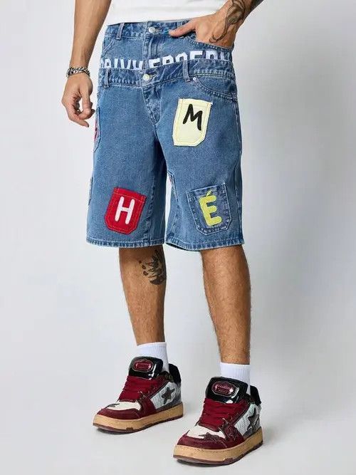 Japanese Brand Doule Waistband Y2k Shorts Jorts Denim Size US 30 / EU 46 - 2 Thumbnail