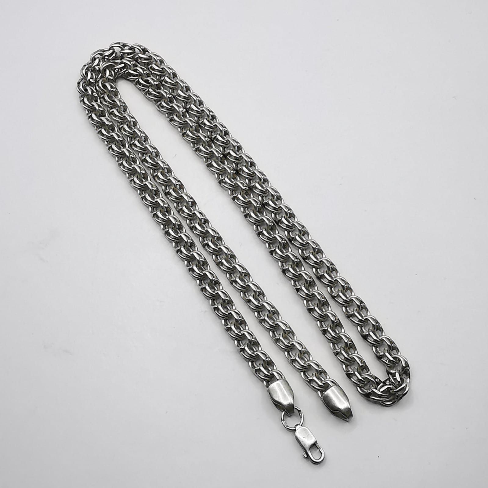 Sterling Silver Vintage Chain, 925 Sterling Silver, Signed 42.39g Size ONE SIZE - 4 Thumbnail