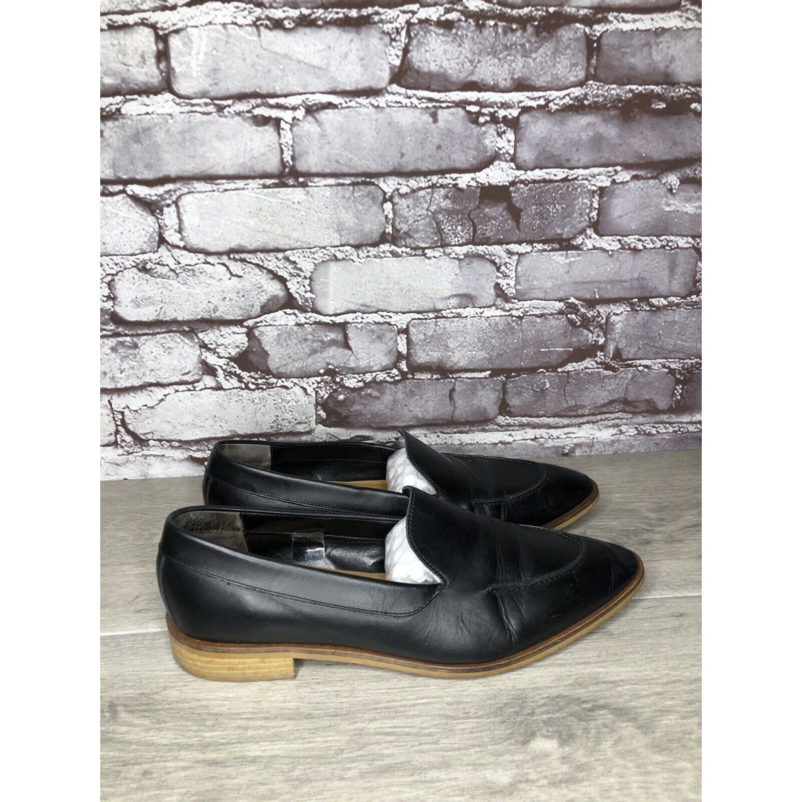 Everlane Everlane The Modern Black Leather Slip On Pointed Toe Loafer Size US 10 / IT 40 - 16 Thumbnail