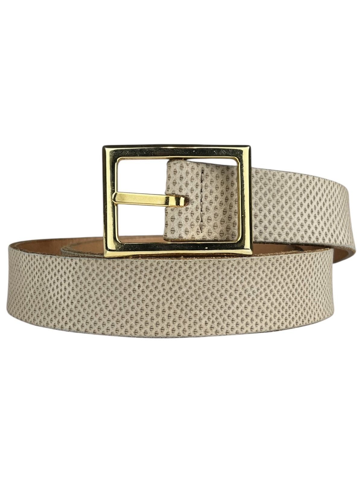 Undercover SS98 Undercover Vintage Snake Skin Gold Buckle Leather Belt Size ONE SIZE - 1 Thumbnail