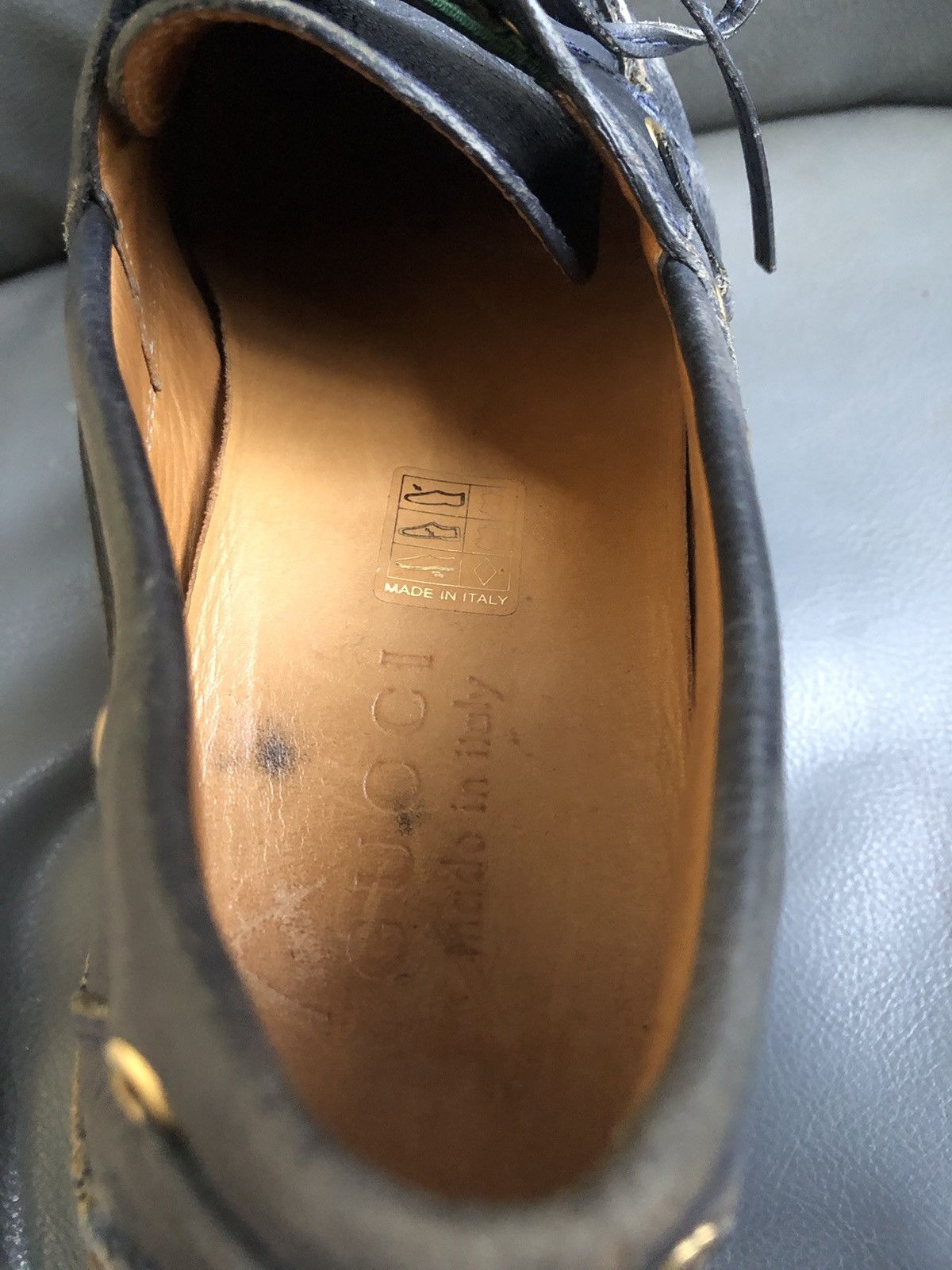 Gucci Gucci 473481 Blue Leather Men’s Boat shoes Sie 6.5 Size US 6.5 / EU 39-40 - 15 Thumbnail
