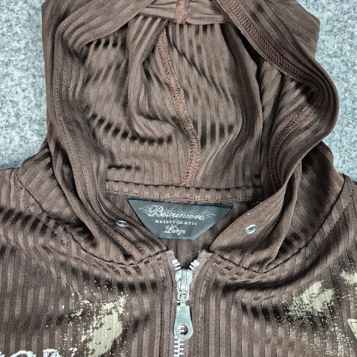 Japanese Brand Beaumere y2k gothic nylon zip hoodie jacket Size US L / EU 52-54 / 3 - 4 Thumbnail