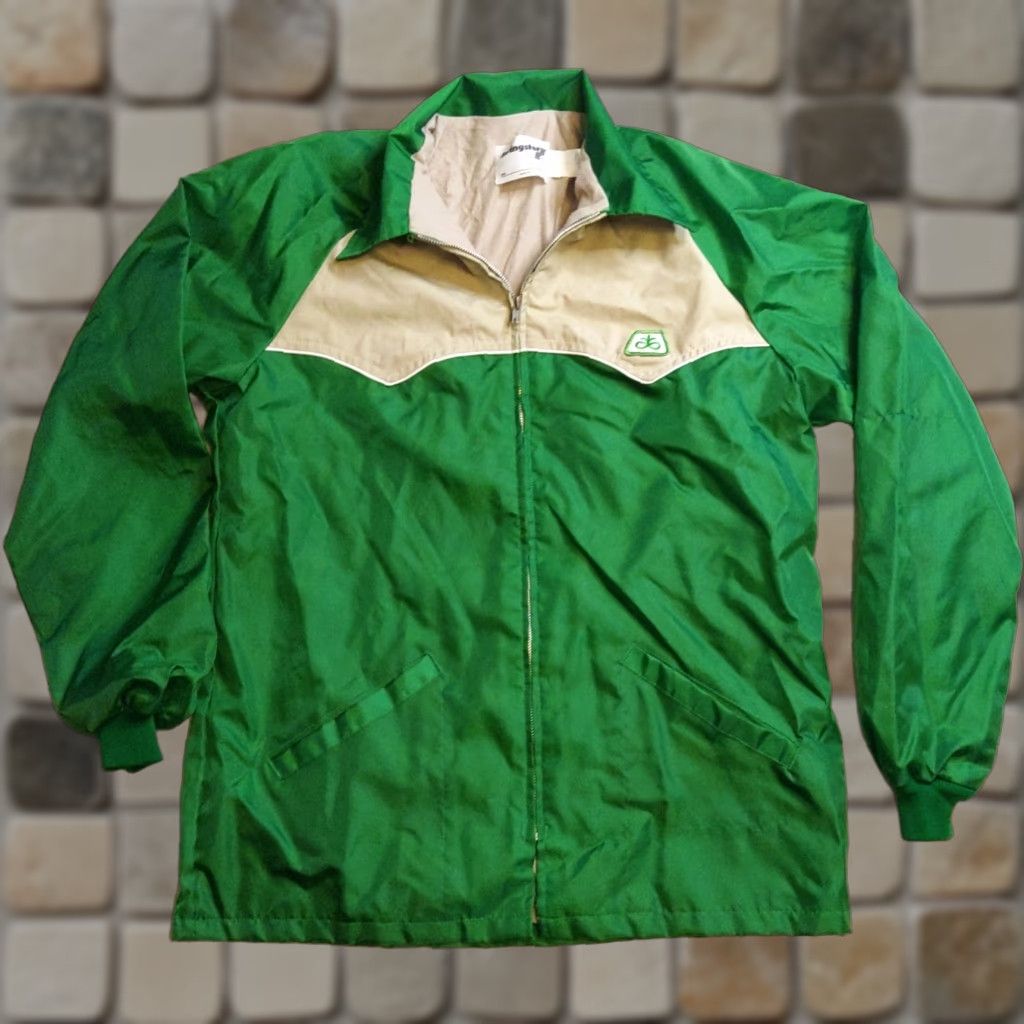 Vintage VINTAGE Swingster Jacket Windbreaker Green Tan Zip USA Regular Mens L Jacket Size US L / EU 52-54 / 3 - 1 Thumbnail