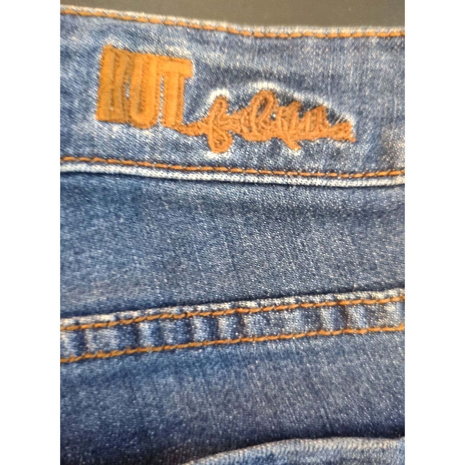 Vintage KUT from the Kloth Jeans SIZE 10 Stretch Distressed Women's Skinny Denim Blue Regular Cotton Blend Zip Size 32" / US 10 / IT 46 - 2 Thumbnail