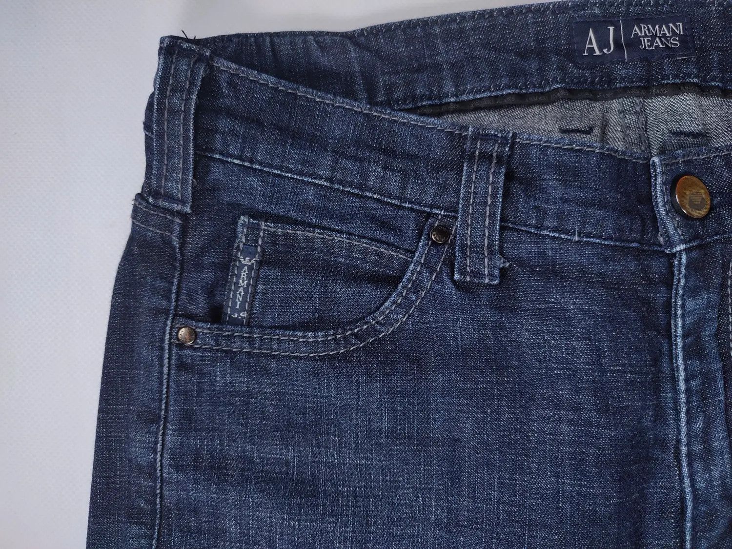 Armani Armani Jeans Stretched Indigo Slim Pants Size US 29 - 16 Thumbnail