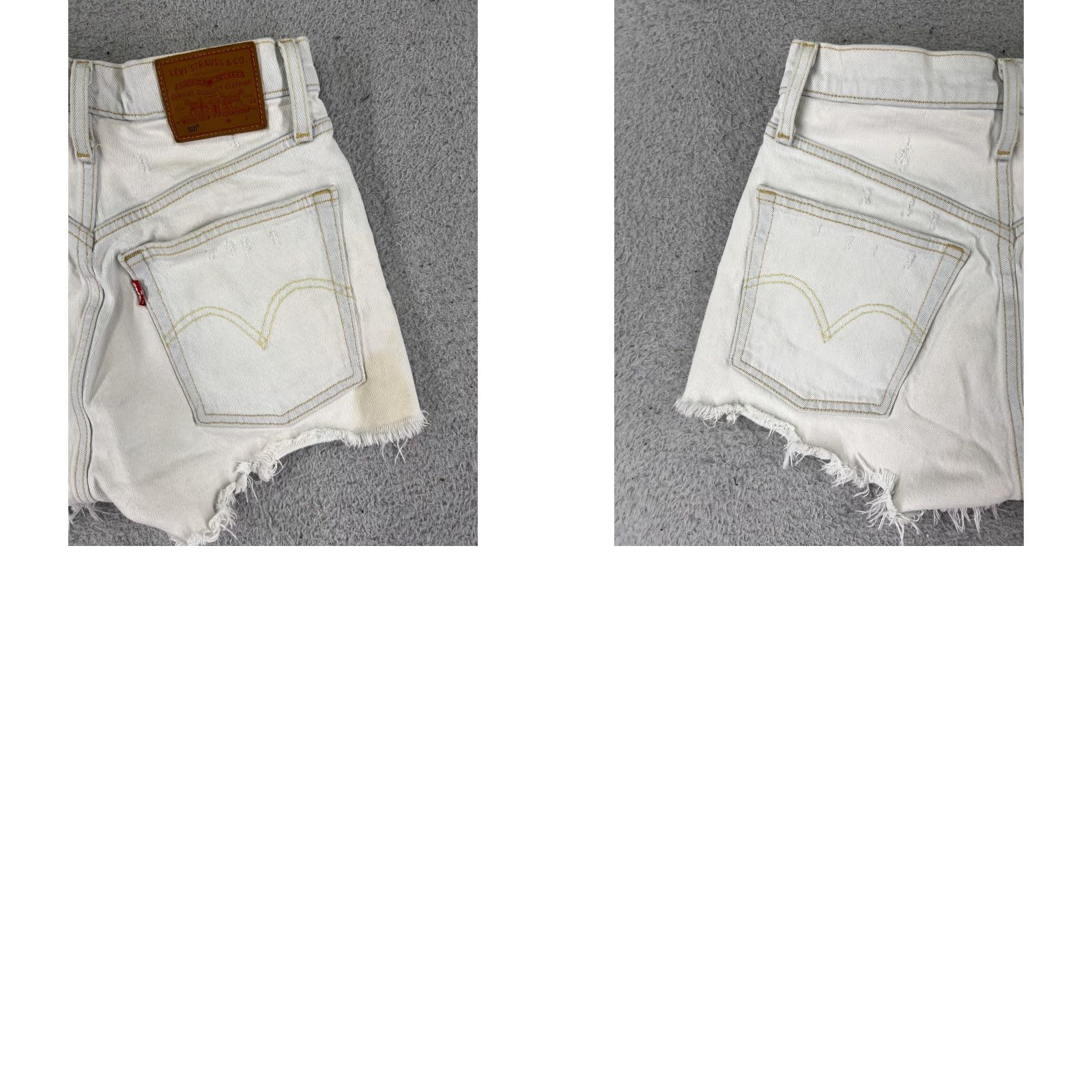 Levi's Levi's Shorts Womens White Denim Cut-Off 24x2 Button Fly 501 Jean Style Casual Beach Womens Size 42" / US 20 - 10 Thumbnail
