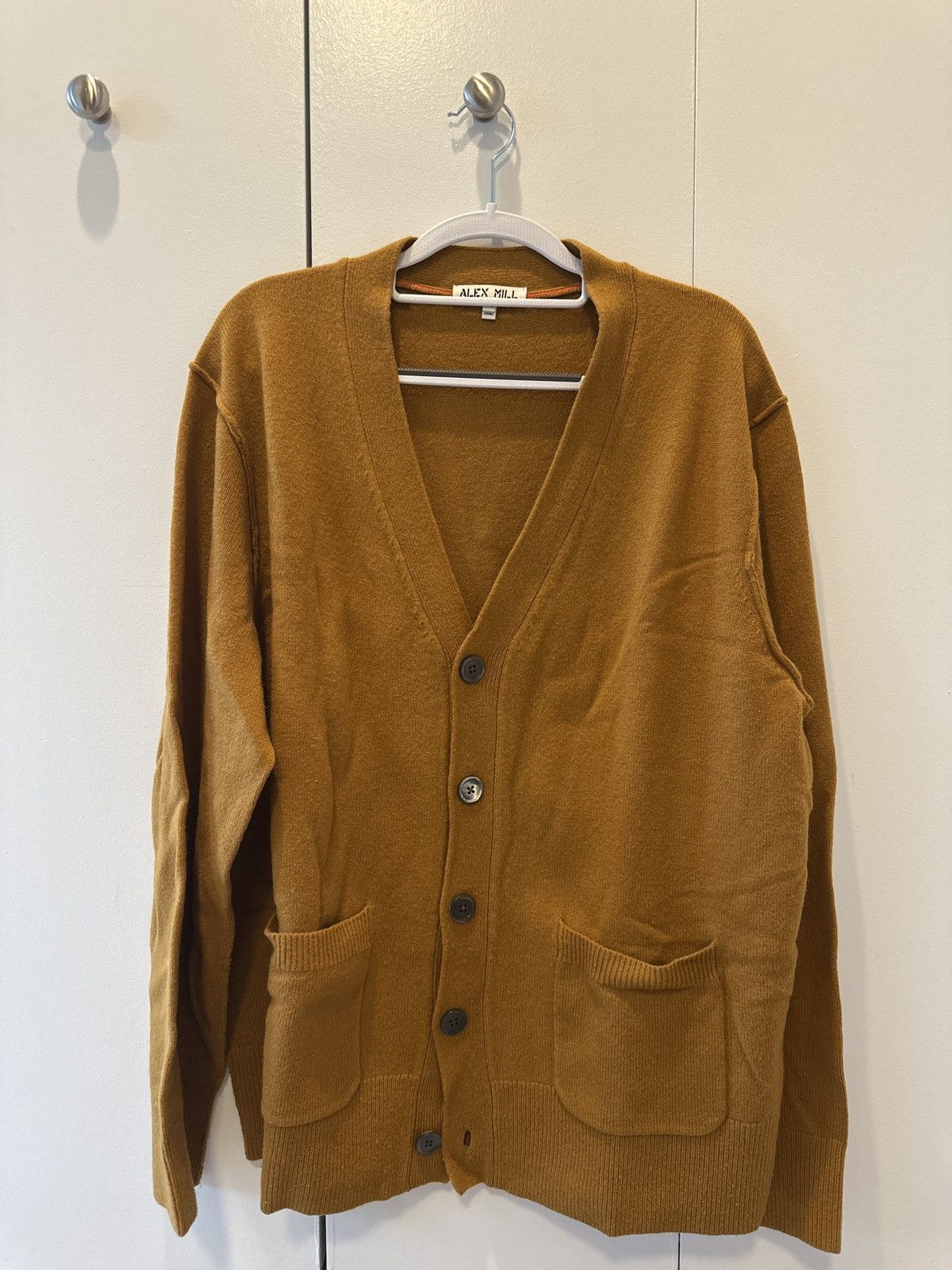 Alex Mill Alex Mill Yellow Wool Cardigan Size US XL / EU 56 / 4 - 1 Thumbnail