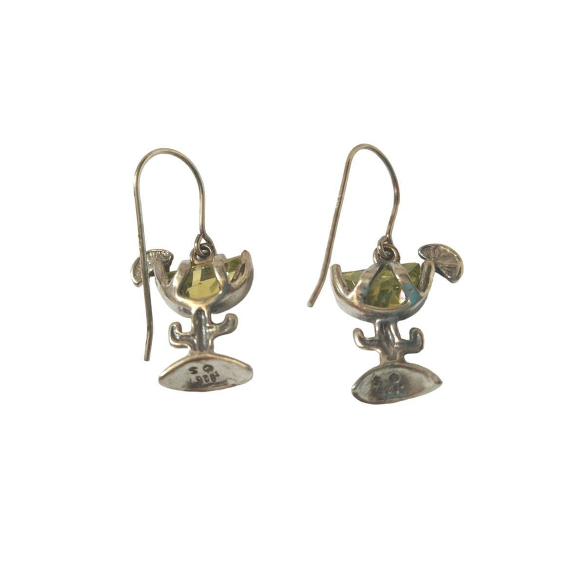The Unbranded Brand Silpada Peridot Margarita Dangle Earrings Sterling Silver Size ONE SIZE - 2 Thumbnail