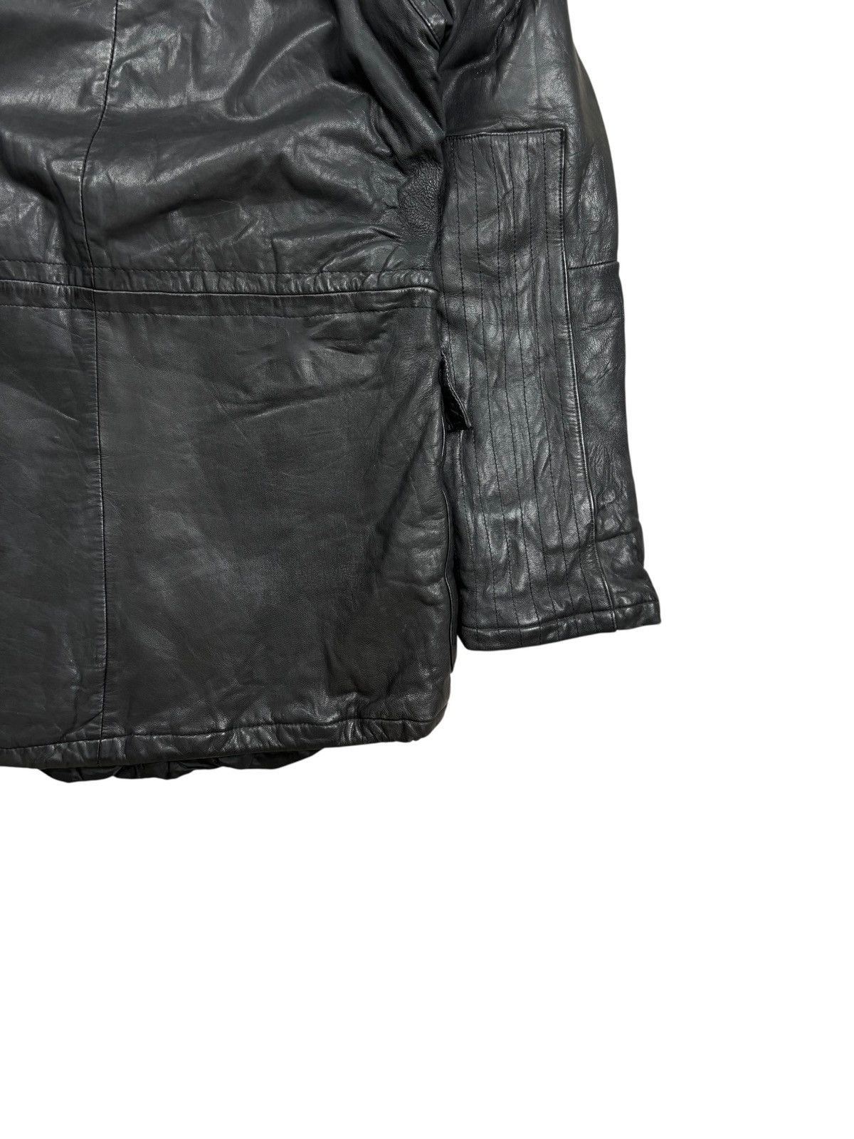 2000s Four Valley - Fur Hoodie Vkei Style Leather Jacket