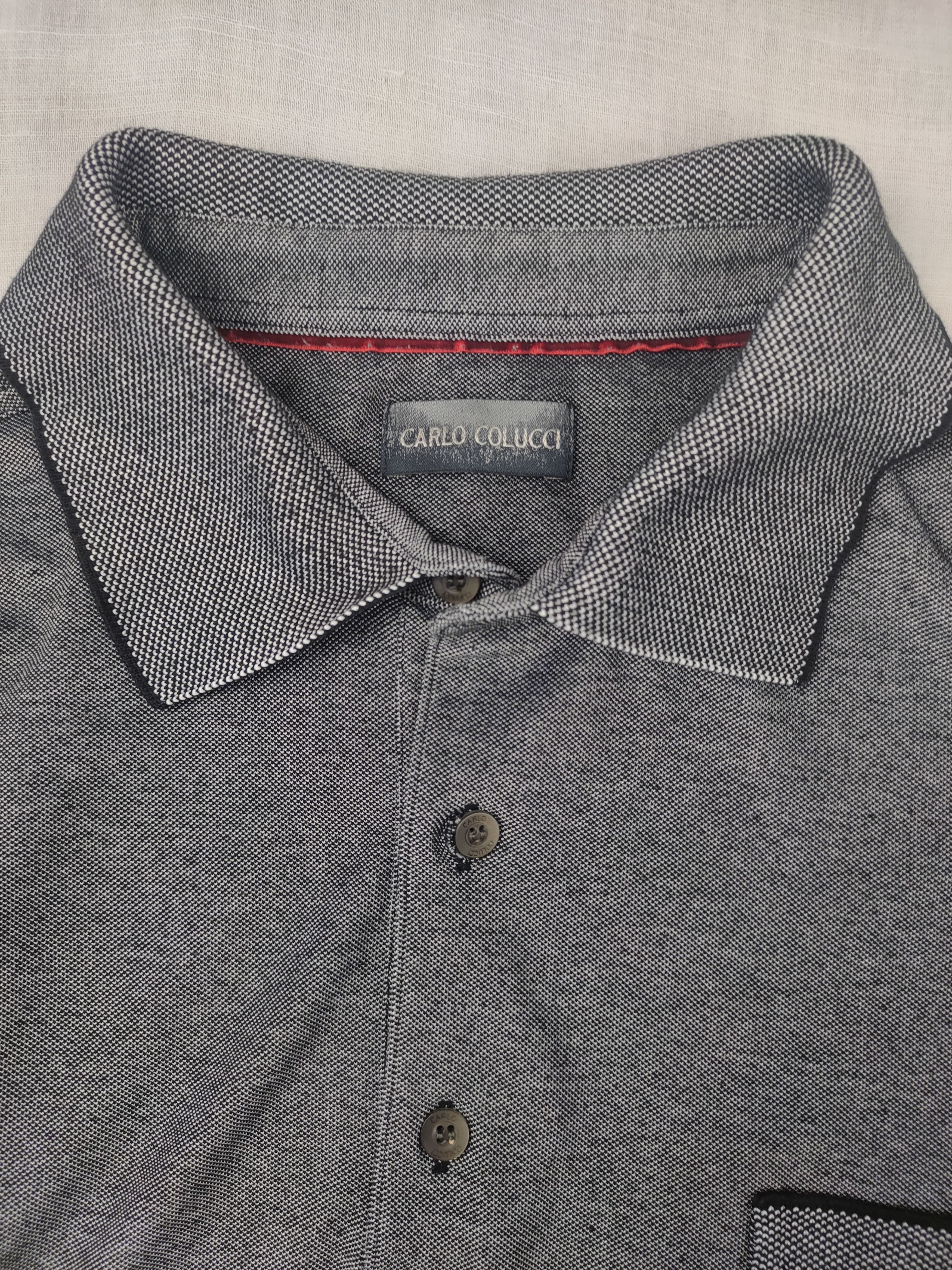 Carlo Colucci Carlo Colucci Long Sleeve Polo Shirt Dark Grey / Graphite Size US M / EU 48-50 / 2 - 7 Thumbnail