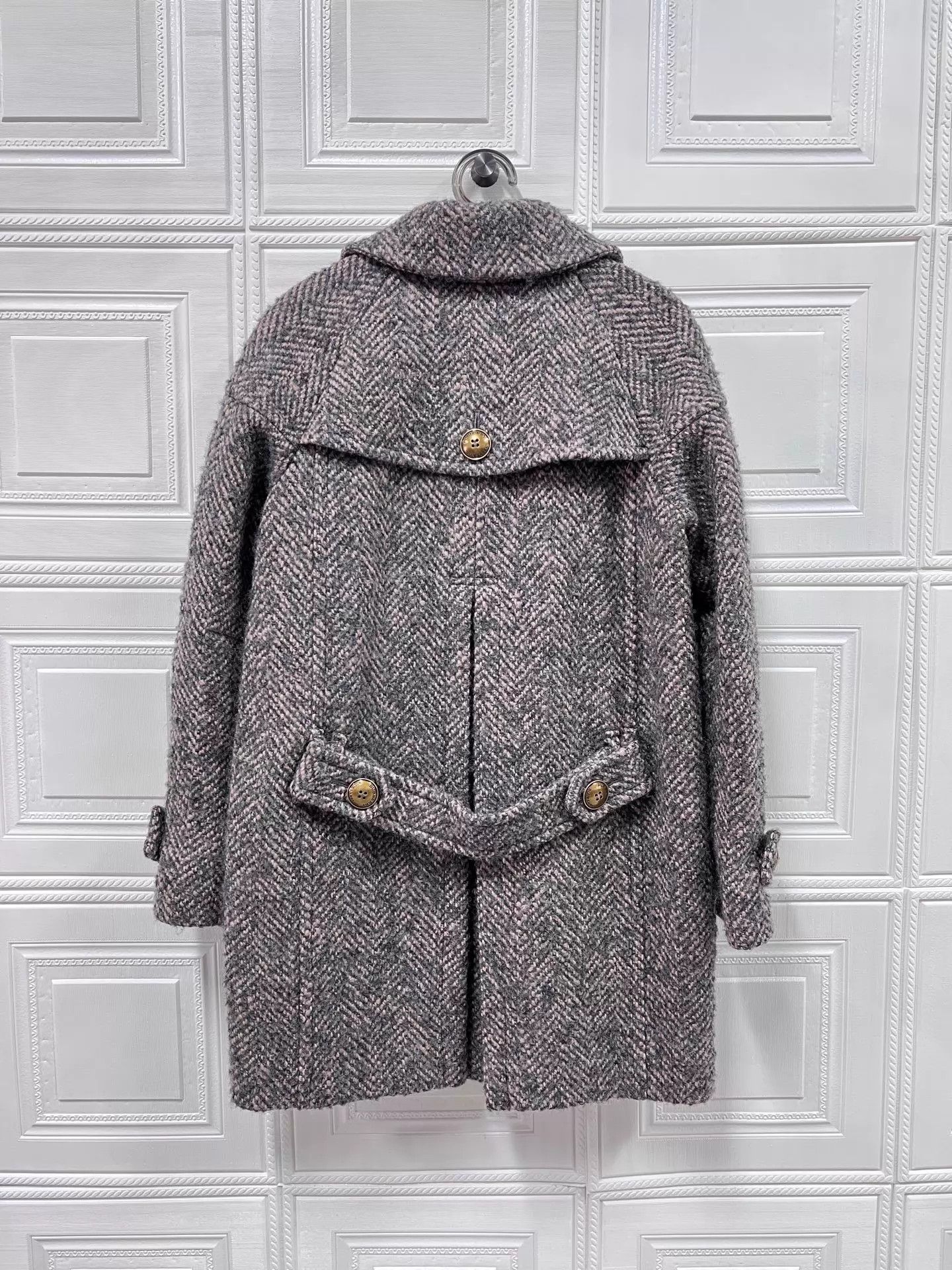 Burberry Burberry Mid-Length Check Wool Overcoat 38 99 New Size XS / US 0-2 / IT 36-38 - 2 Thumbnail