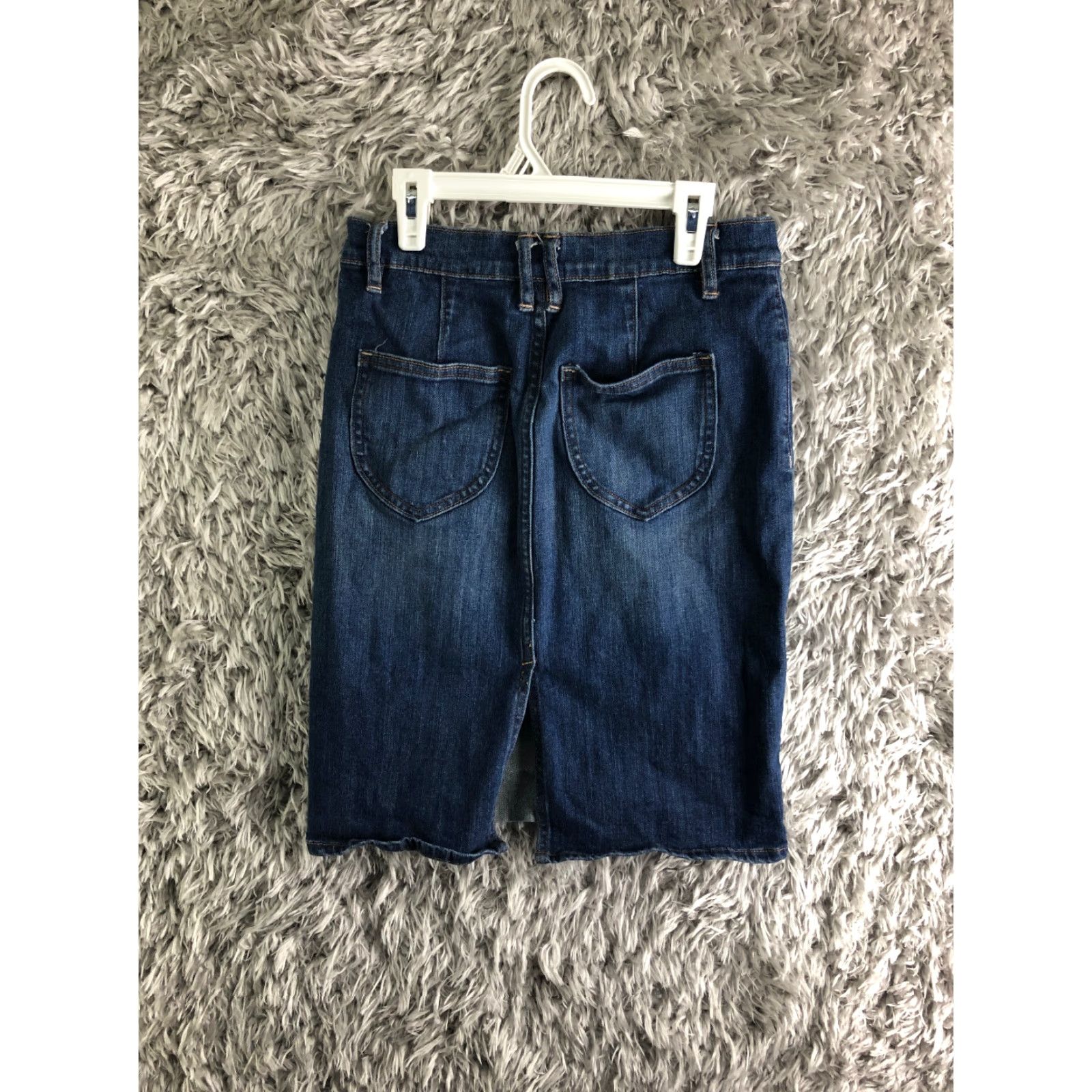 Old Navy Old Navy Women's Sz 2 High Rise Blue Denim Pencil Skirt Stretch Pockets Casual Size 26" / US 2 / IT 38 - 4 Thumbnail