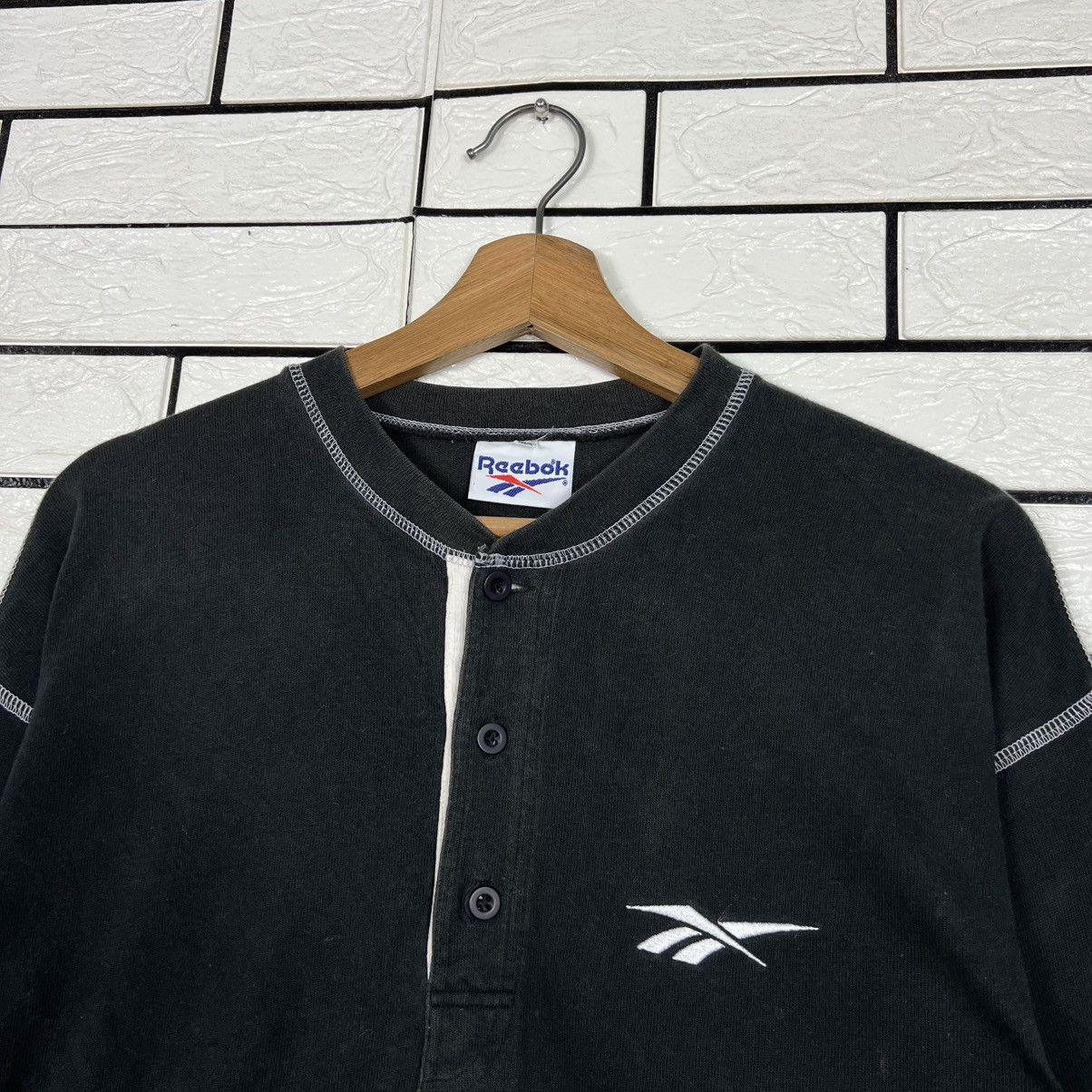 Reebok Vintage 90’s REEBOK Half Button LS T Shirt #4225-C192 Size US M / EU 48-50 / 2 - 3 Thumbnail