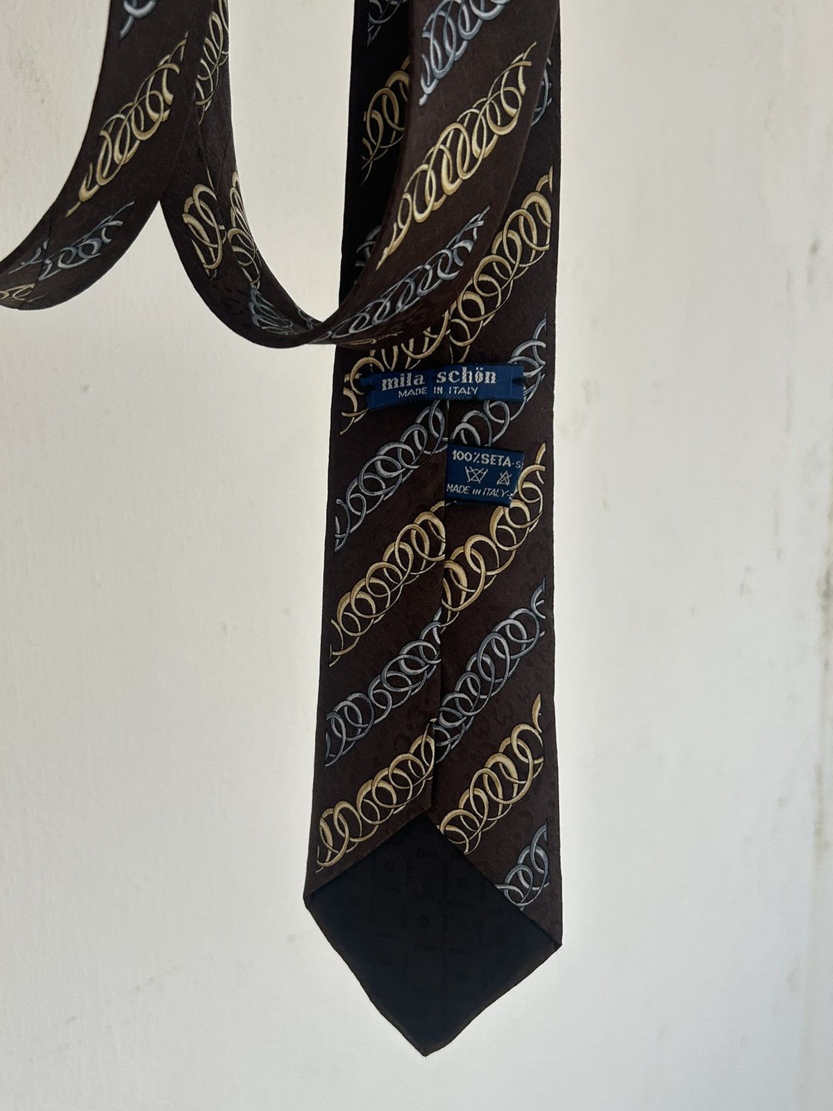 Mila Schon Mila Schon Vintage Tie Brown Size ONE SIZE - 5 Thumbnail