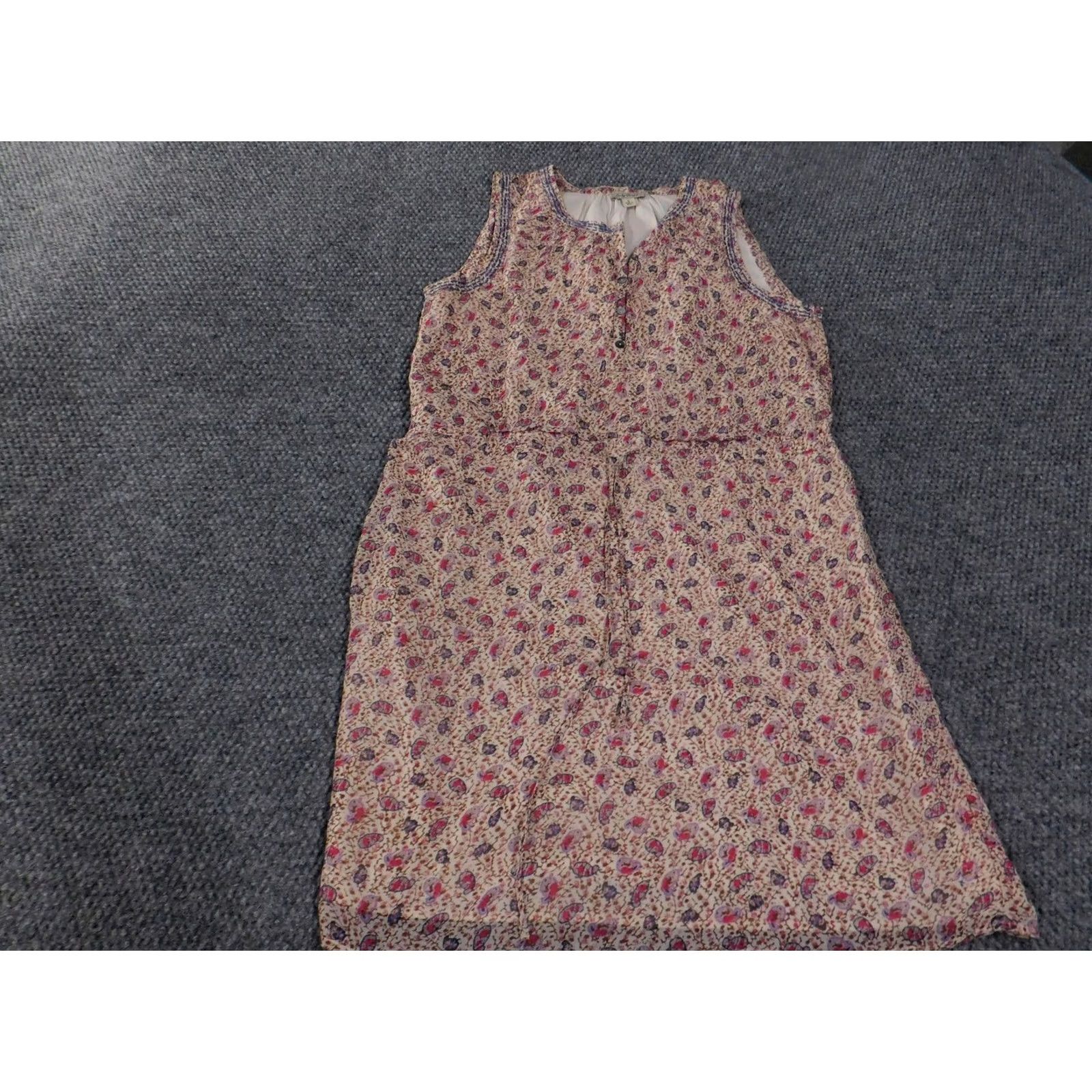 Lucky Brand Lucky Brand Dress Womens Small Pink Floral Sleeveless Boho Button Up Lined India Size S / US 4 / IT 40 - 6 Thumbnail