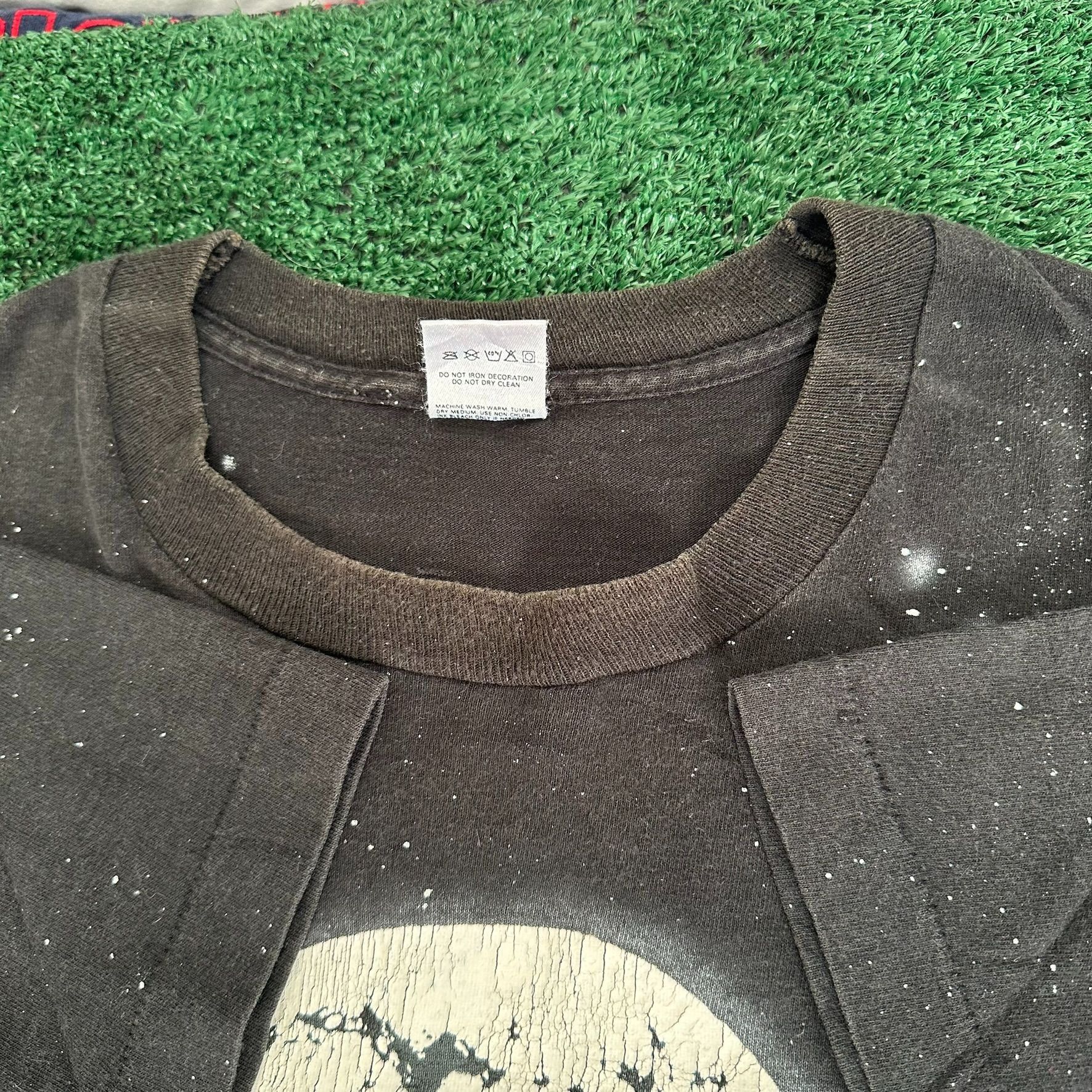 Fruit Of The Loom Vintage 90s Yellowstone Wolf AOP T-Shirt Gorpcore Single Sti Size US XL / EU 56 / 4 - 5 Thumbnail