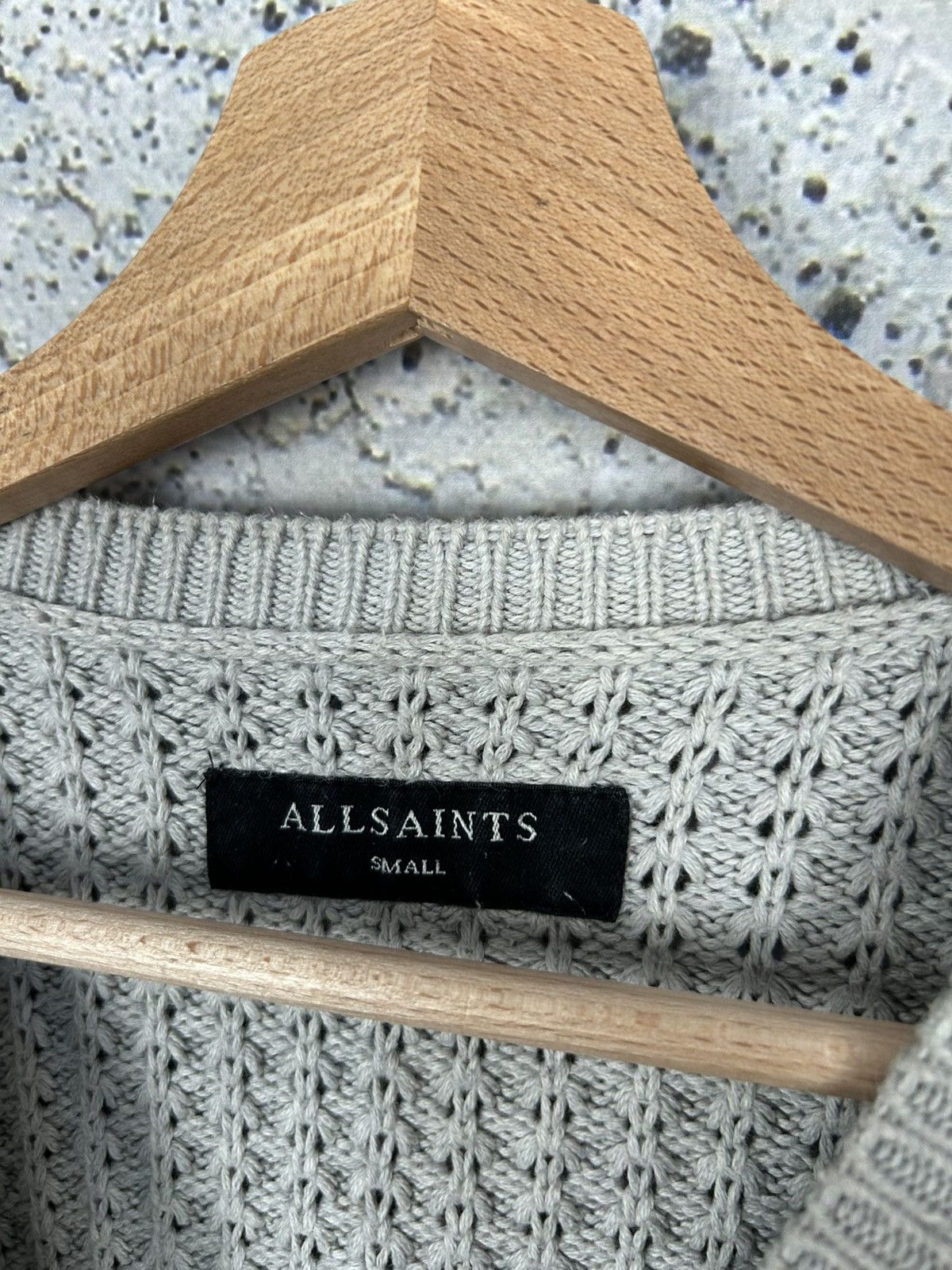 Allsaints Allsaints Grey Knit Sweater Streetwear Grunge Rock Punk Size US S / EU 44-46 / 1 - 4 Thumbnail